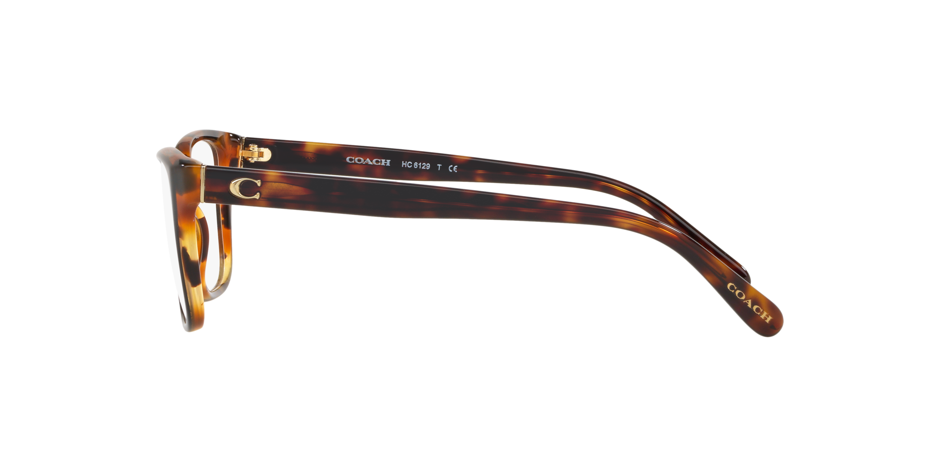 HC6129 Black Tortoise Laminate AcetateEyeglass Frames for Glasses Direct, Side View