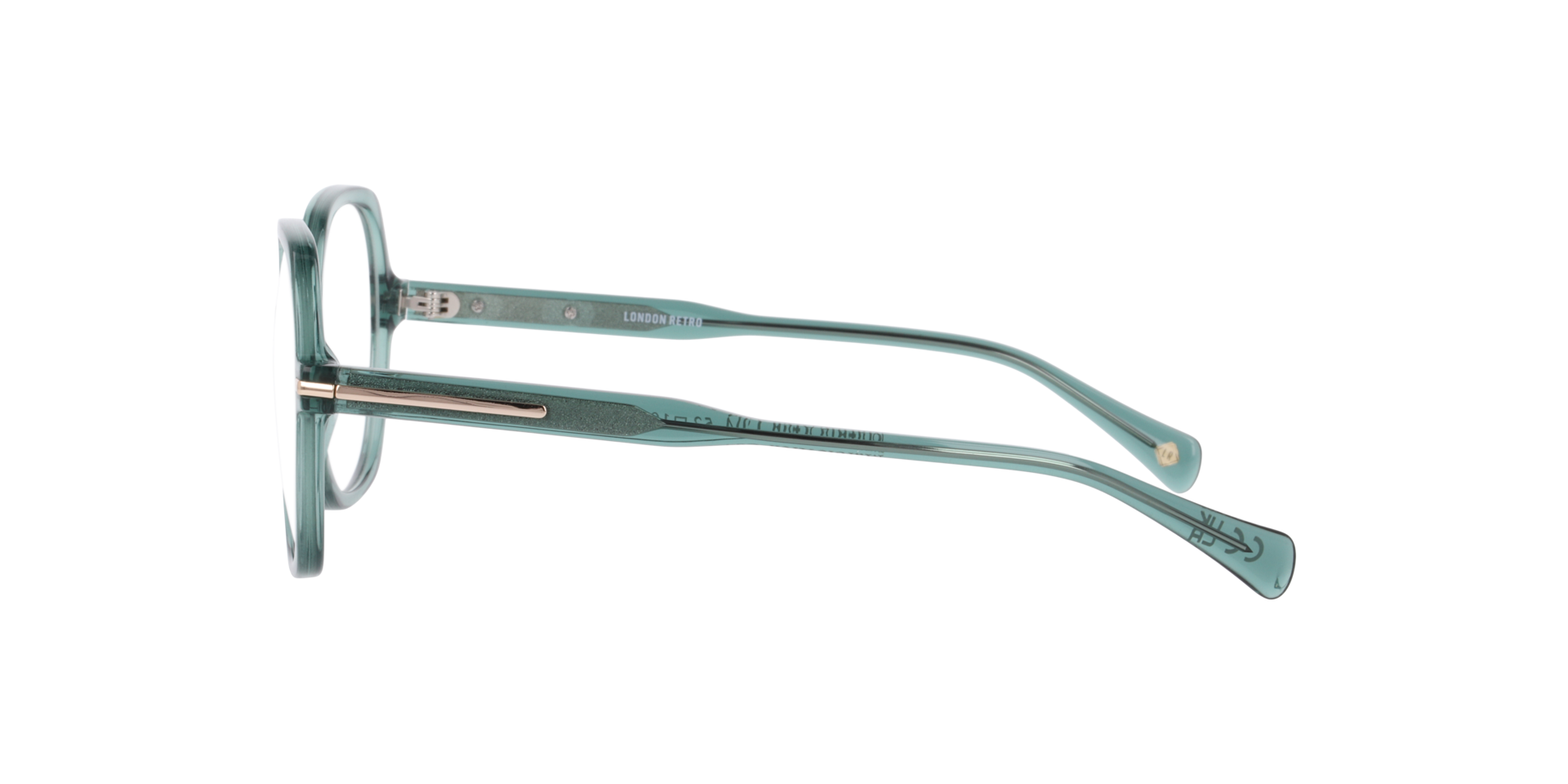 Marble Arch Crystal Green AcetateEyeglass Frames for Glasses Direct, Side View