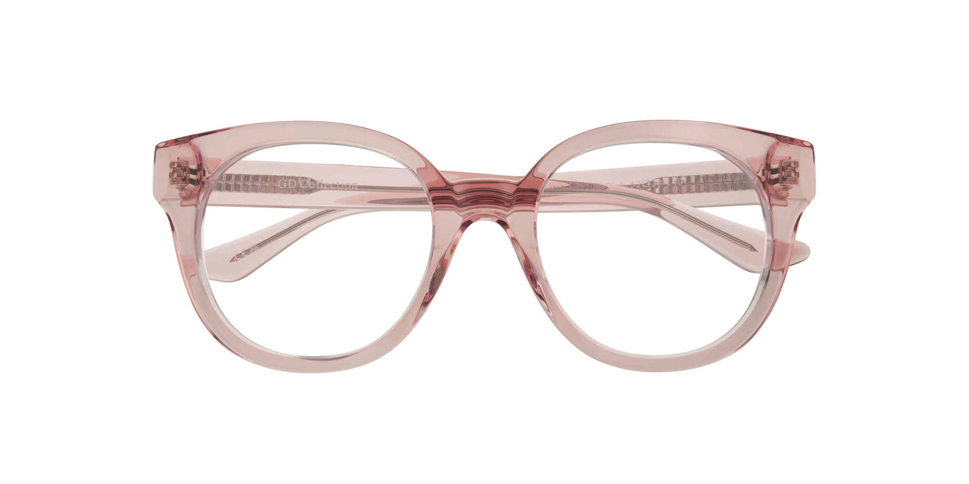 Jessie Crystal Pink AcetateEyeglass Frames for Glasses Direct, Closed View