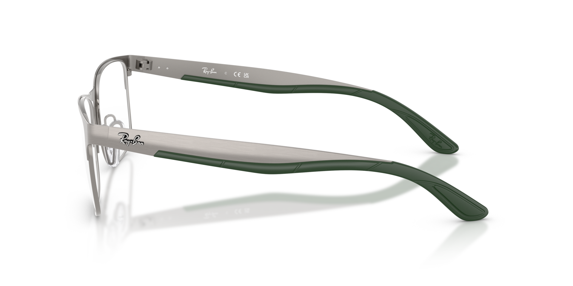 RB7550 Gunmetal MetalEyeglass Frames for Glasses Direct, Side View