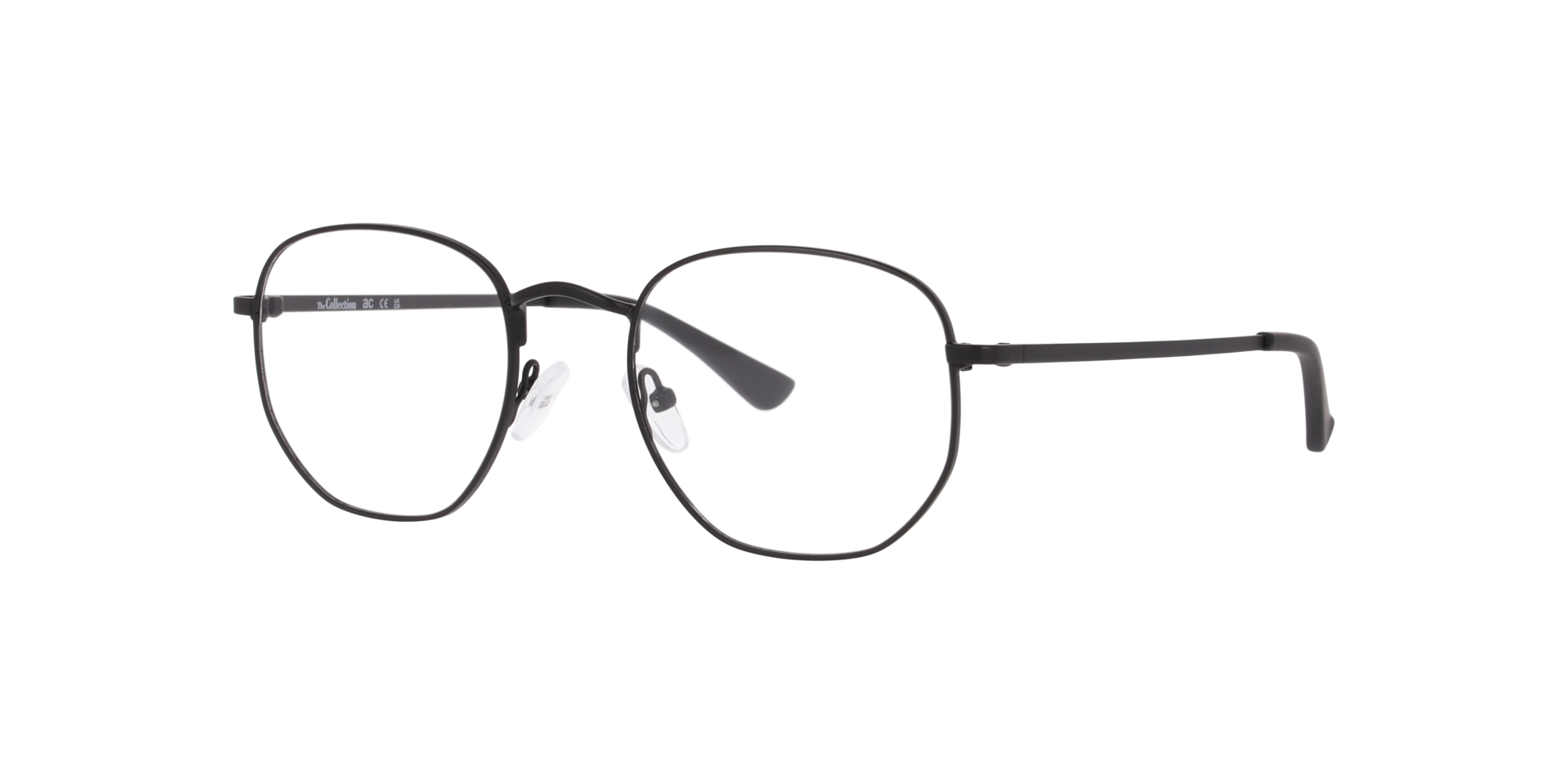 Nova Black MetalEyeglass Frames for Glasses Direct, Angle View