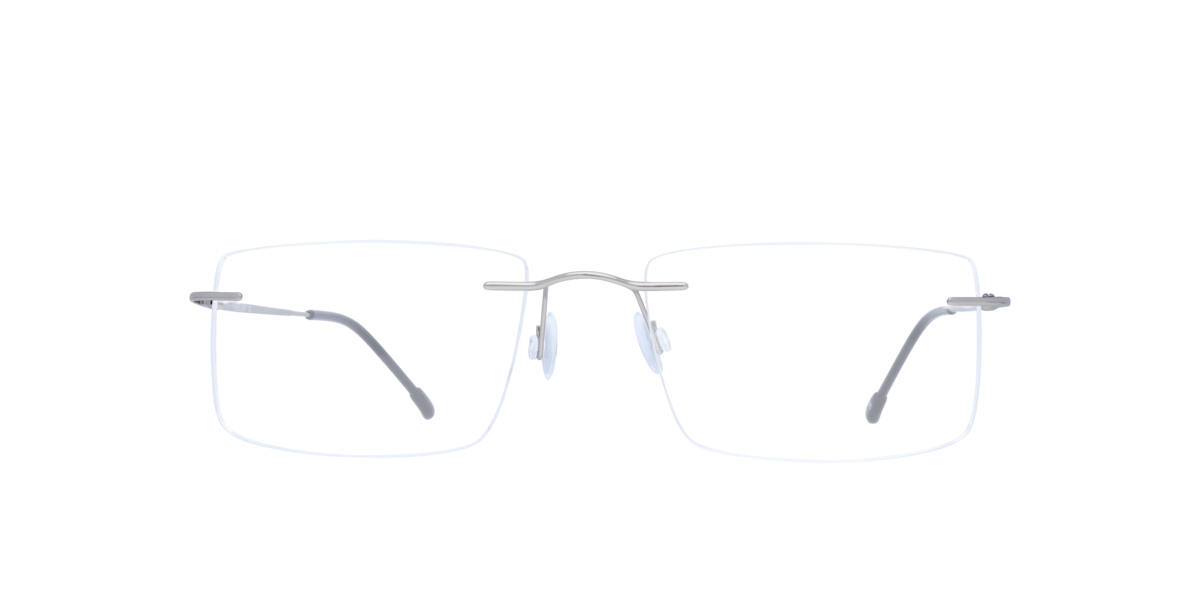 Finelight Men's Gunmetal Rectangle Metal Eyeglasses Online - Rimless - Jennings