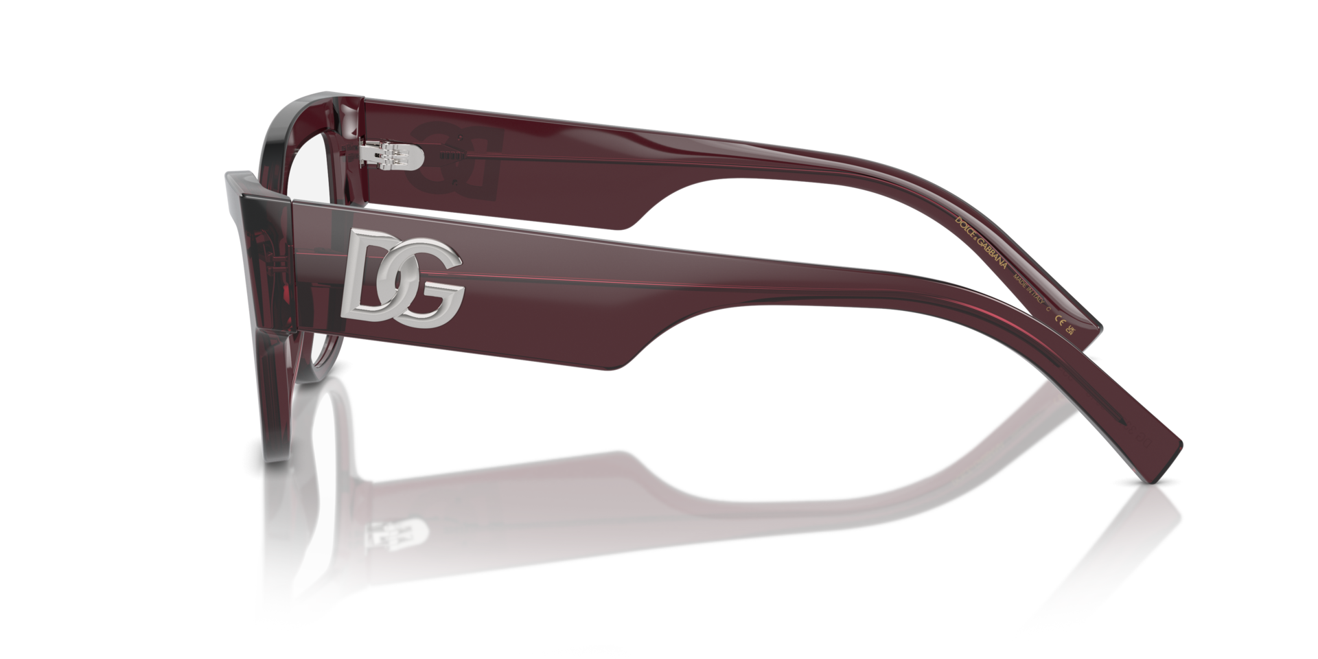 DG3378 Transparent Violet AcetateEyeglass Frames for Glasses Direct, Side View