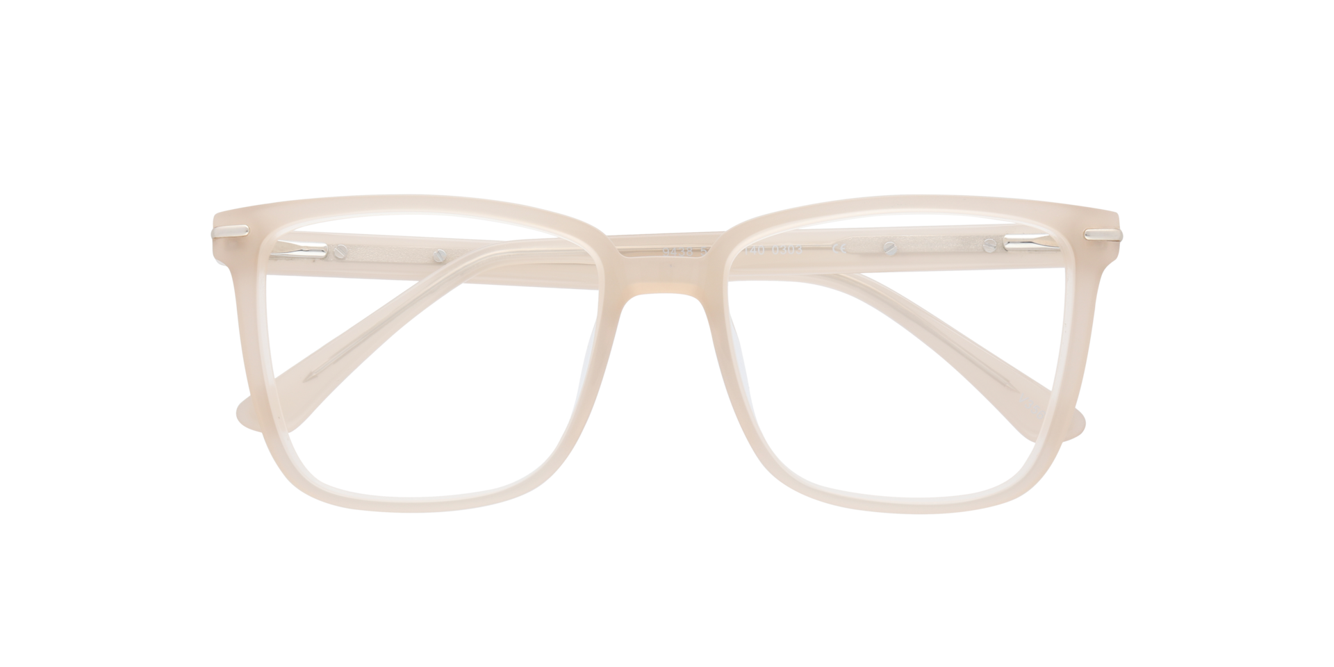 Balham Shiny Champagne Milky AcetateEyeglass Frames for Glasses Direct, Closed View