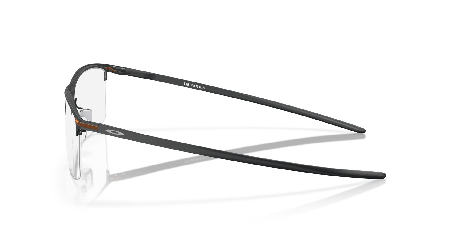 Tie Bar™ 0.5 Satin Light Steel TitaniumEyeglass Frames for Glasses Direct, Side View