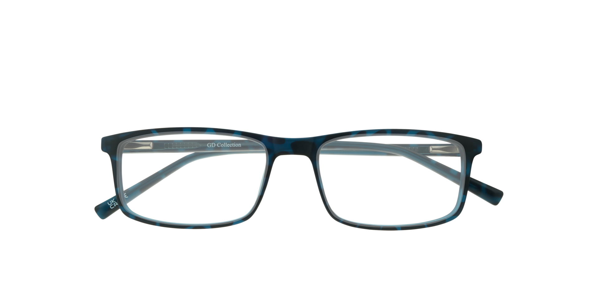 Jerry Matte Havana Blue PlasticEyeglass Frames for Glasses Direct, Closed View