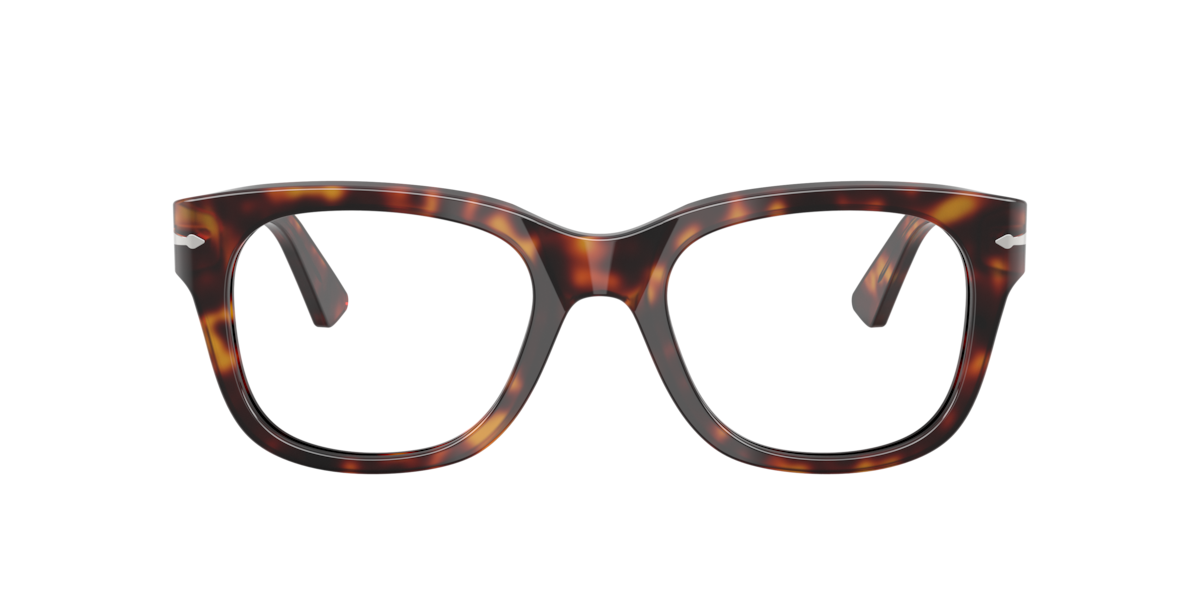 Persol Unisex Havana Square Acetate Eyeglasses Online - Full Rim - Po3372v
