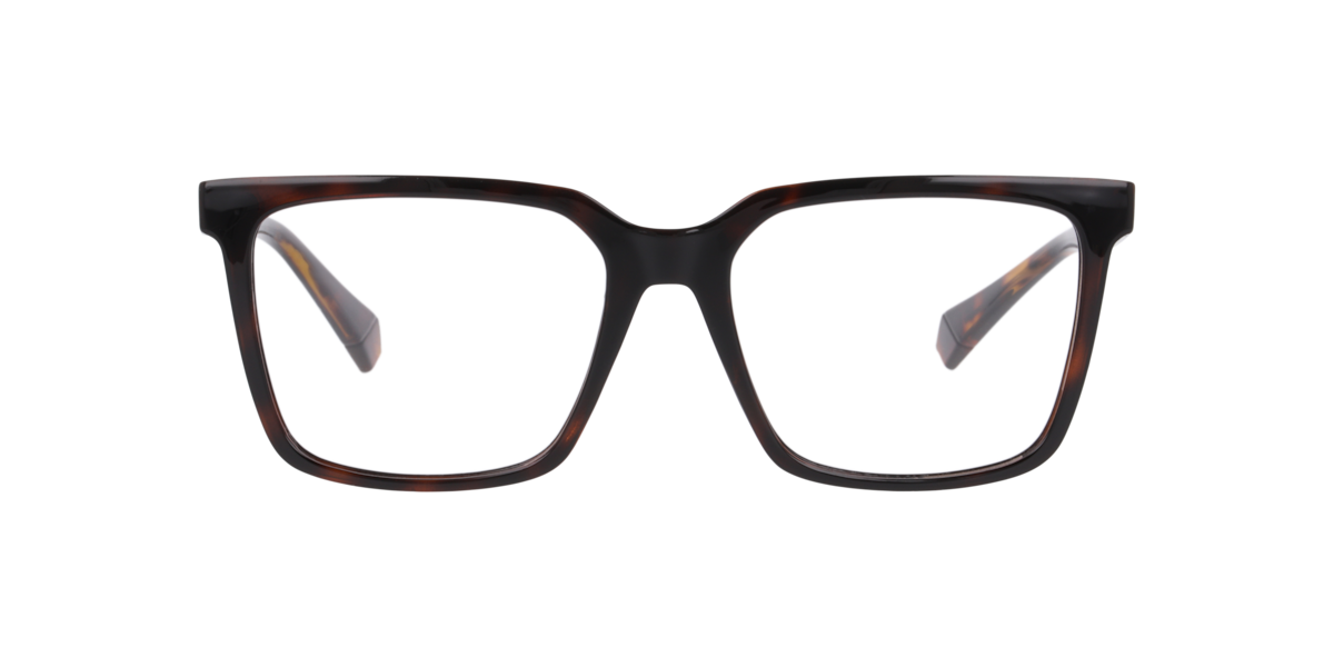Polaroid Unisex Tortoise Rectangle Plastic Eyeglasses Online - Full Rim - Pld D556/C