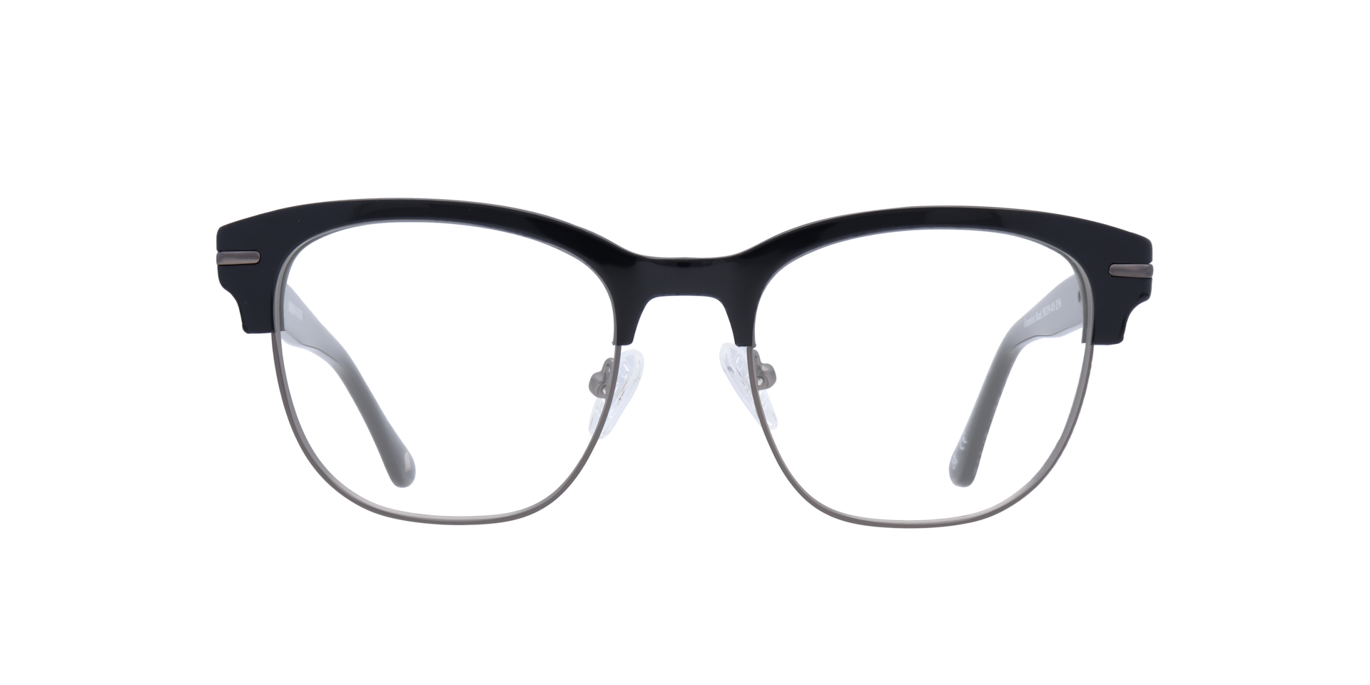 Greenford Black MetalEyeglass Frames for Glasses Direct, Front View