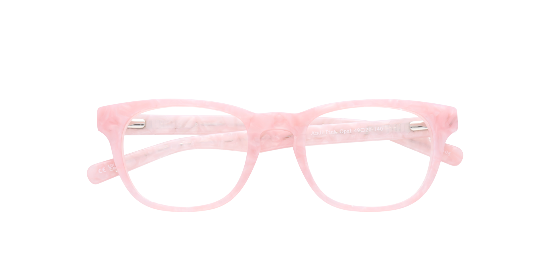 Andi Pink Opal AcetateEyeglass Frames for Glasses Direct, Closed View
