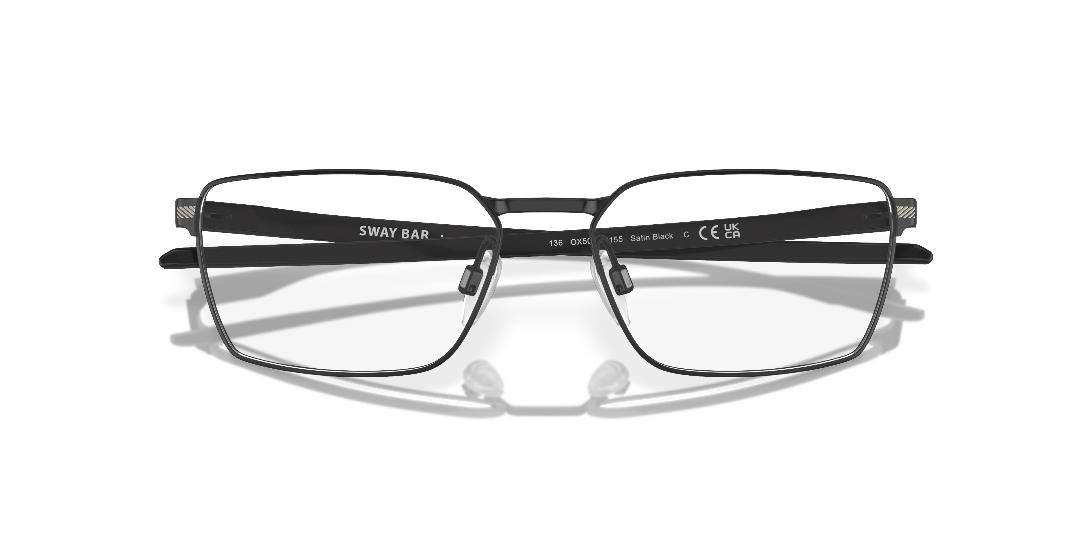 Sway Bar Satin Black TitaniumEyeglass Frames for Glasses Direct, Closed View