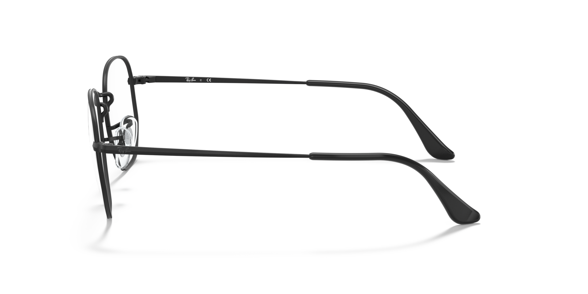 RB6448 Black MetalEyeglass Frames for Glasses Direct, Side View
