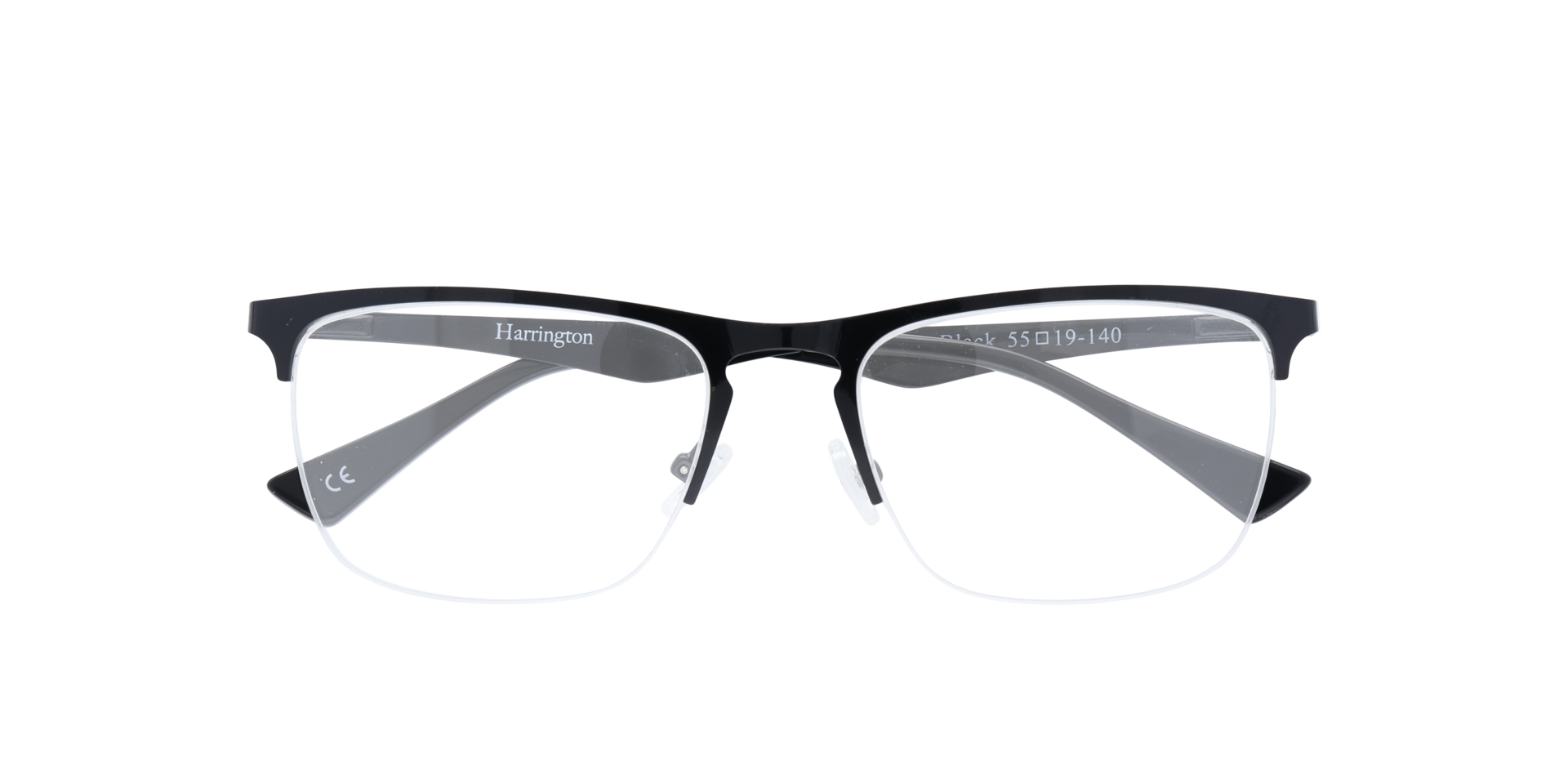 Joe1 Shiny Black MetalEyeglass Frames for Glasses Direct, Closed View