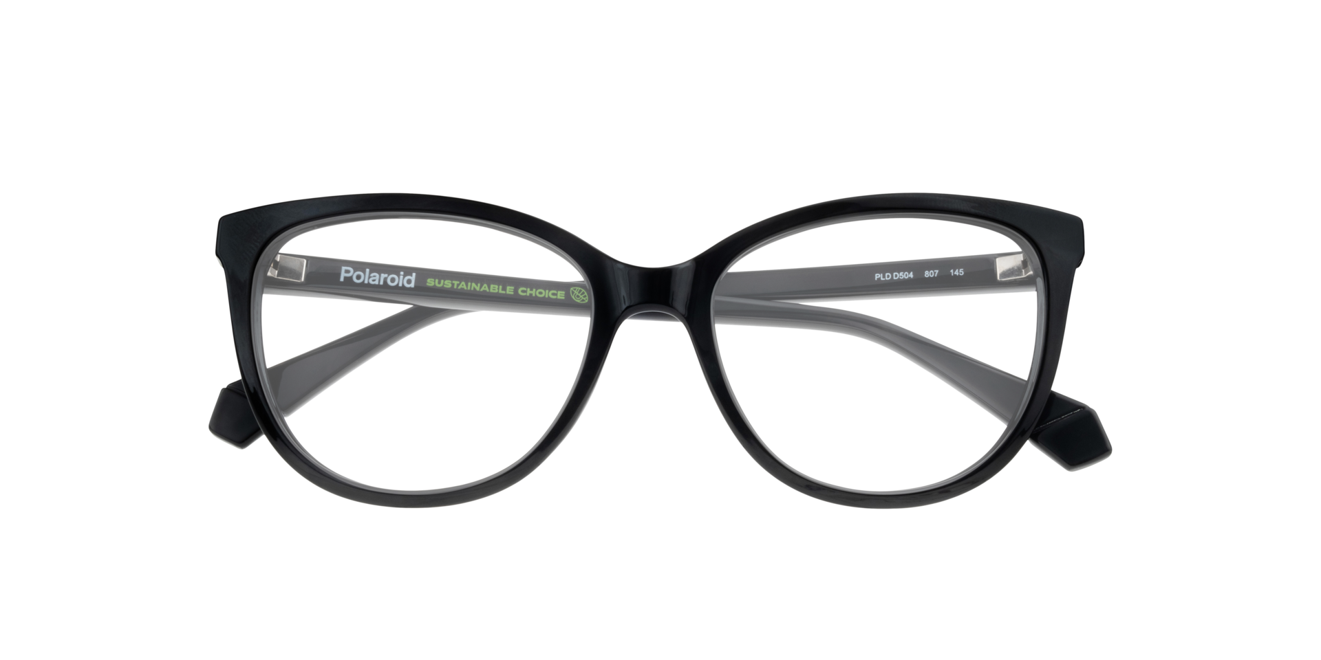 PLD D504 Black PlasticEyeglass Frames for Glasses Direct, Closed View