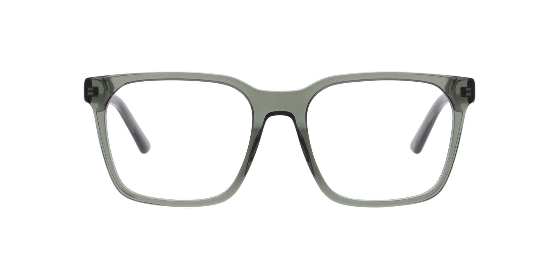Malakai Transparent Green AcetateEyeglass Frames for Glasses Direct, Front View