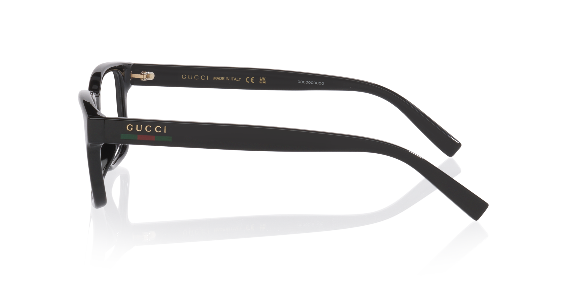 Gg2107Ol Black PlasticEyeglass Frames for Glasses Direct, Side View