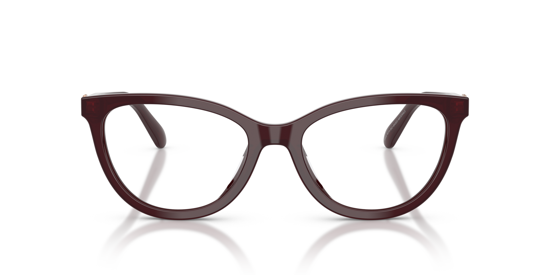 HC6304U Transparent Dark Cherry AcetateEyeglass Frames for Glasses Direct, Front View