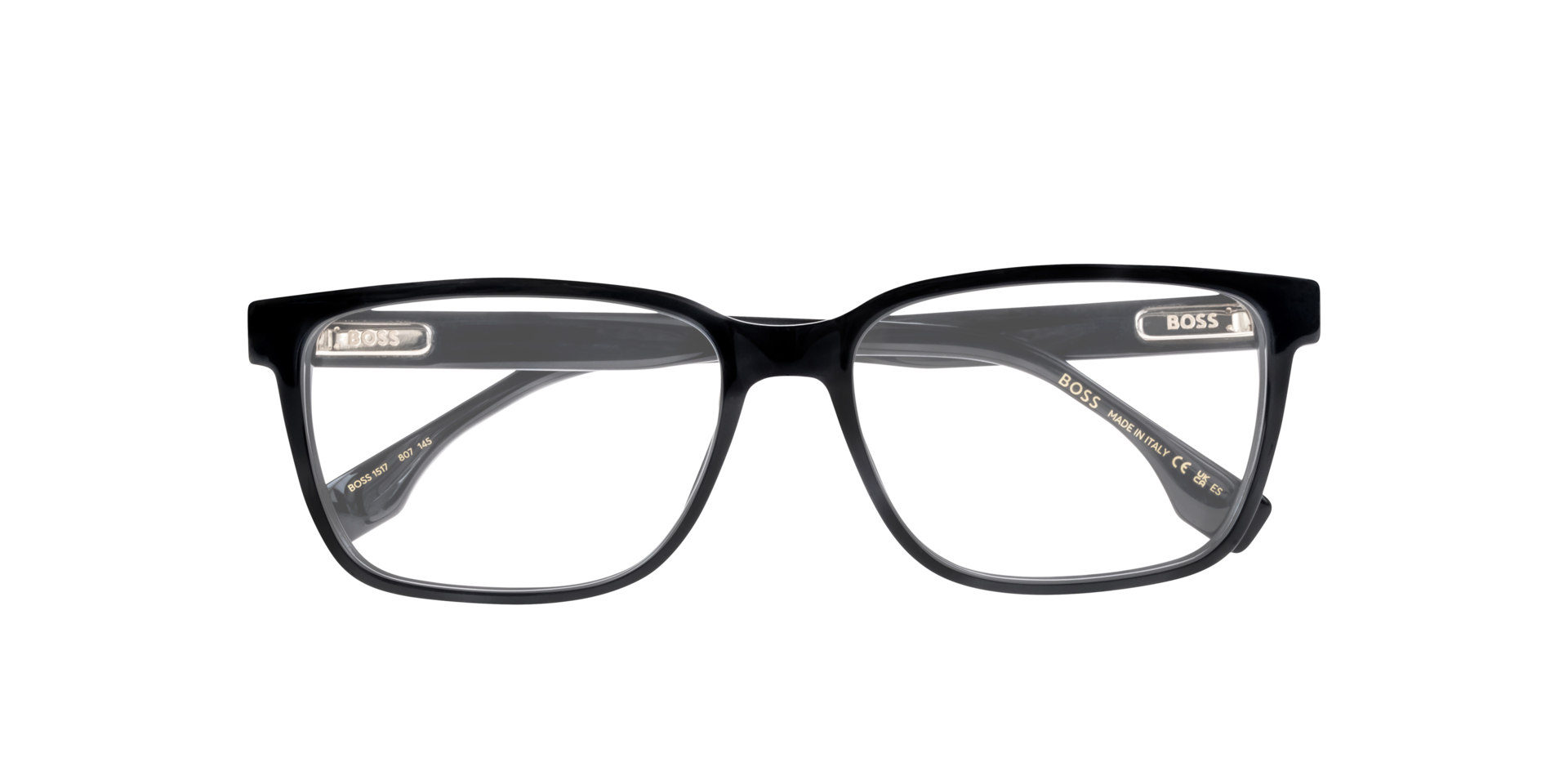 BOSS 1517 Black AcetateEyeglass Frames for Glasses Direct, Closed View