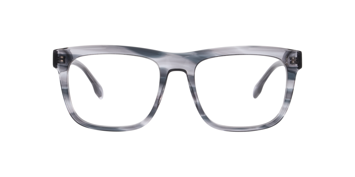 Scout Men's Horn Crystal Grey Rectangle Acetate Eyeglasses Online - Full Rim - Nixon