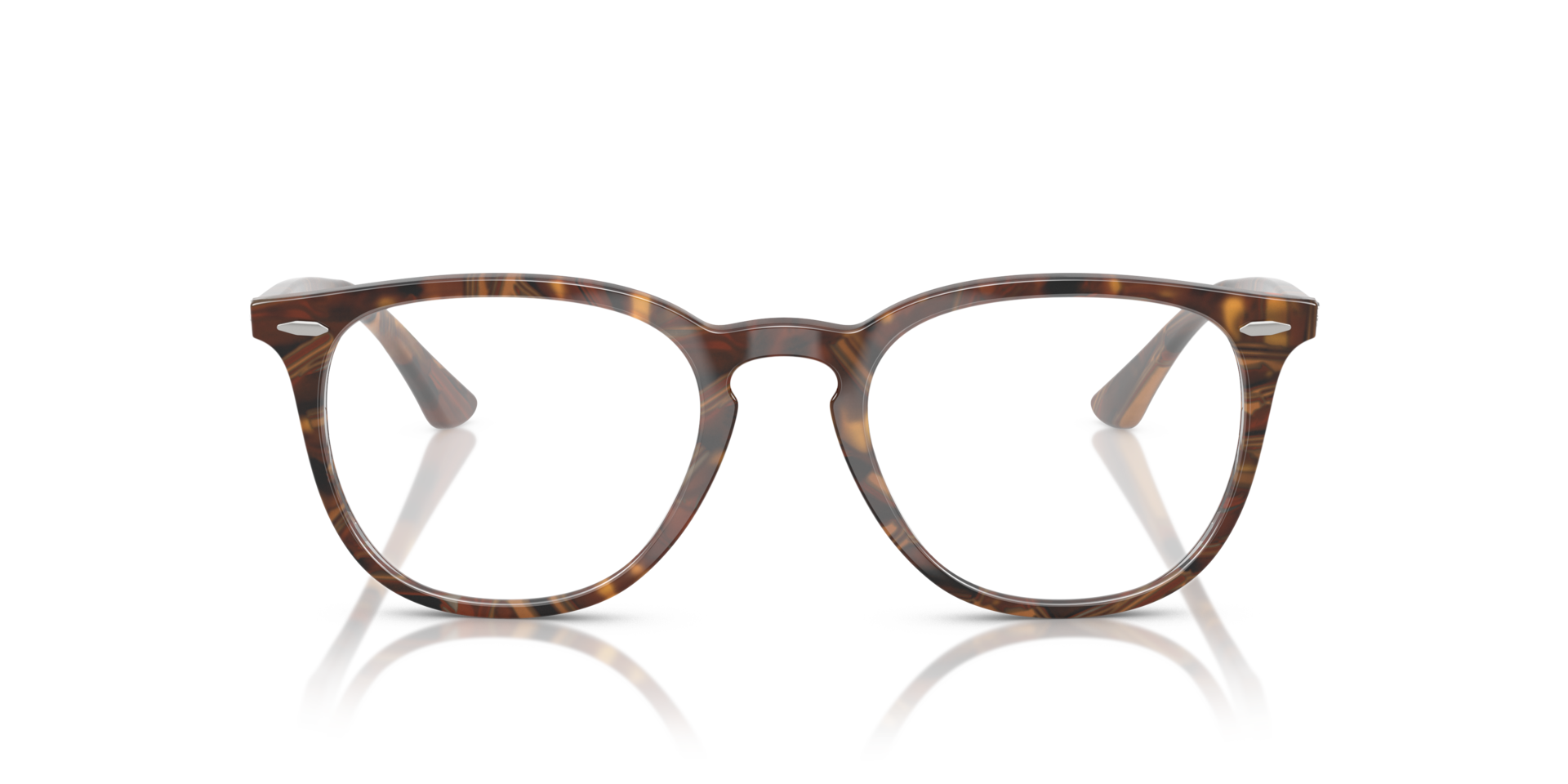 RB7159 Transparent Fantasy Brown Yellow PlasticEyeglass Frames for Glasses Direct, Front View