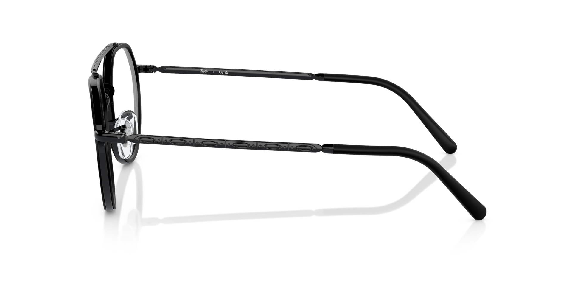RB3765V Black MetalEyeglass Frames for Glasses Direct, Side View