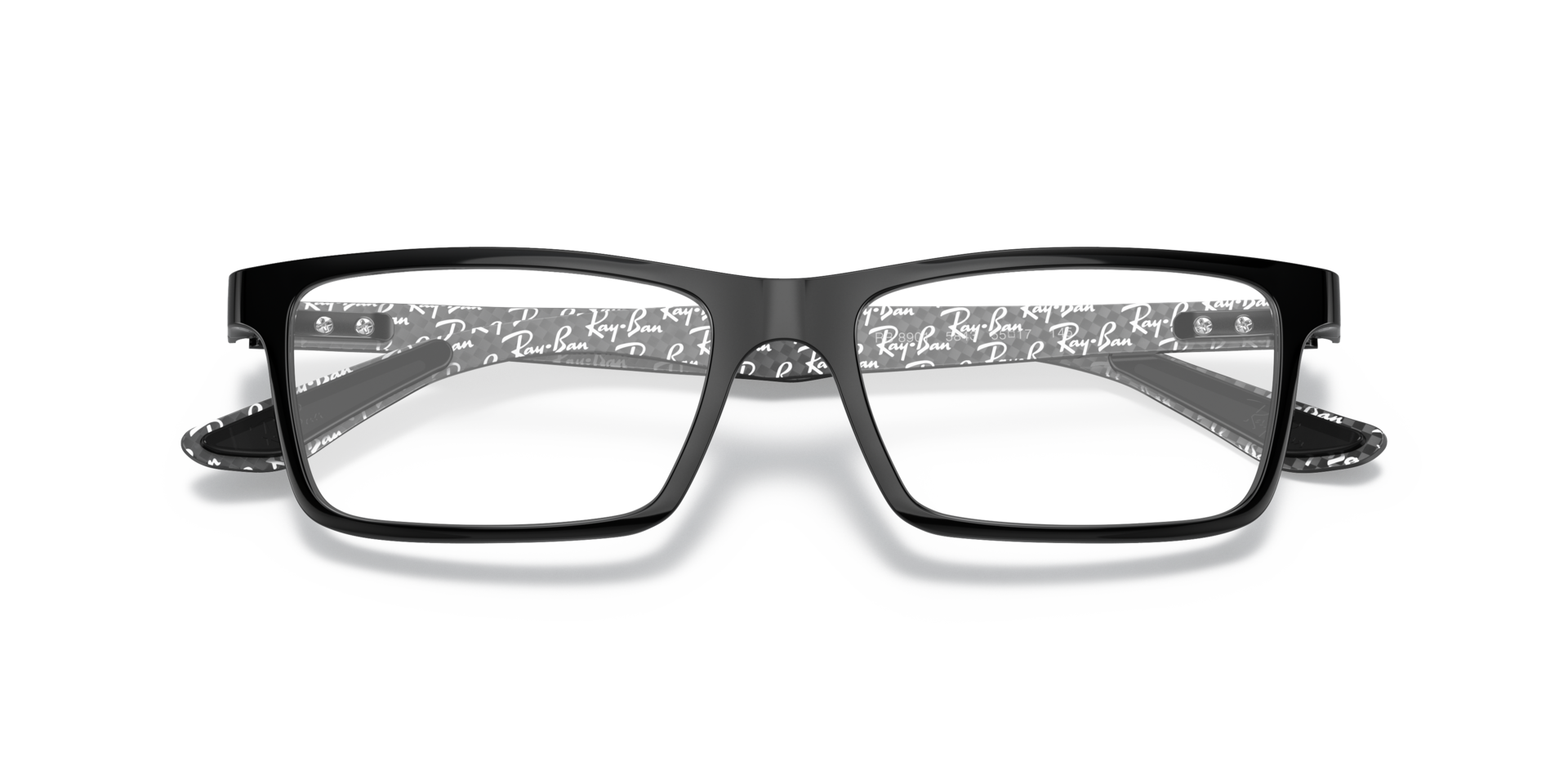 RB8901 Black PlasticEyeglass Frames for Glasses Direct, Closed View