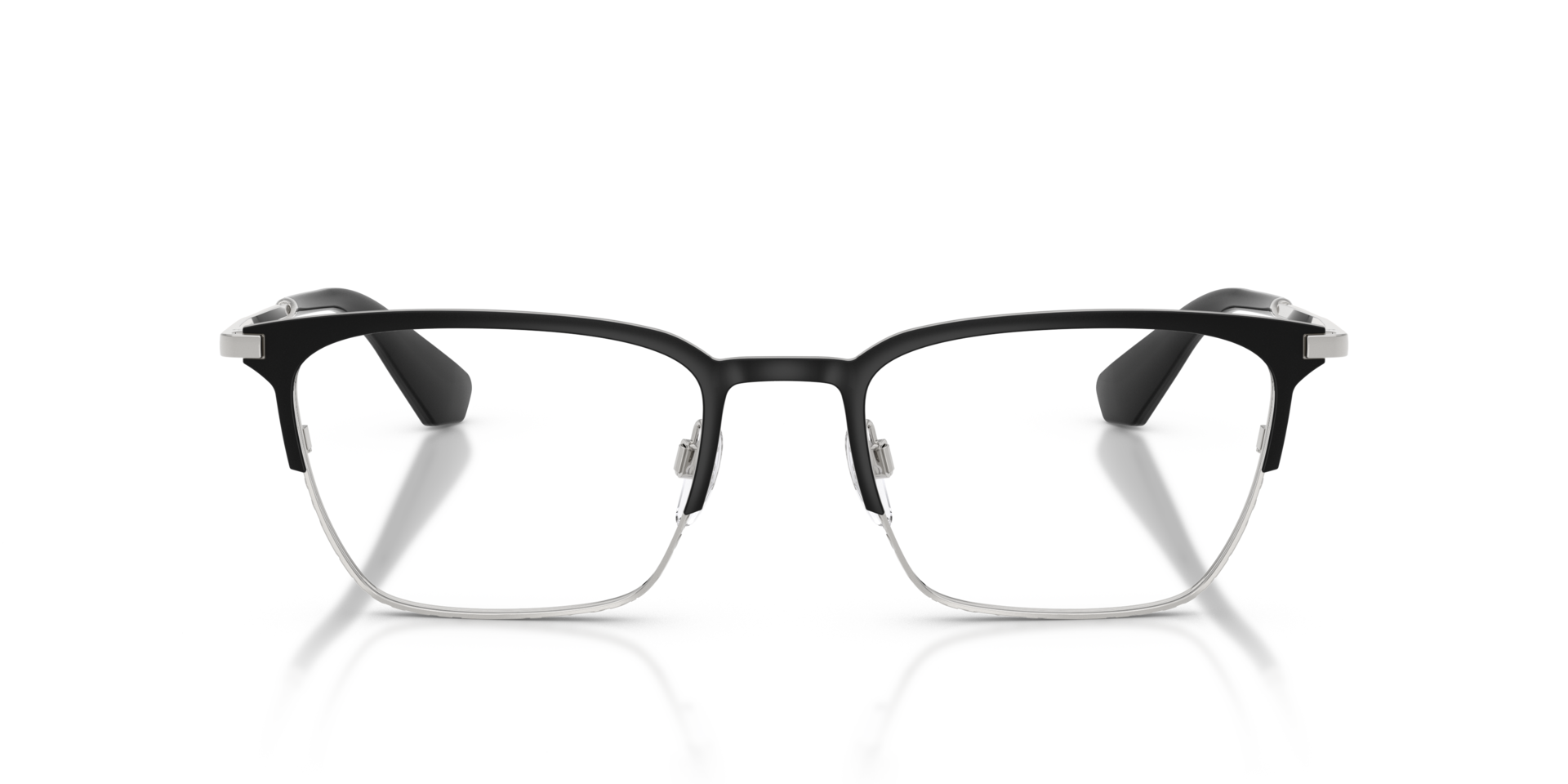 BE1401 Black & Silver MetalEyeglass Frames for Glasses Direct, Front View