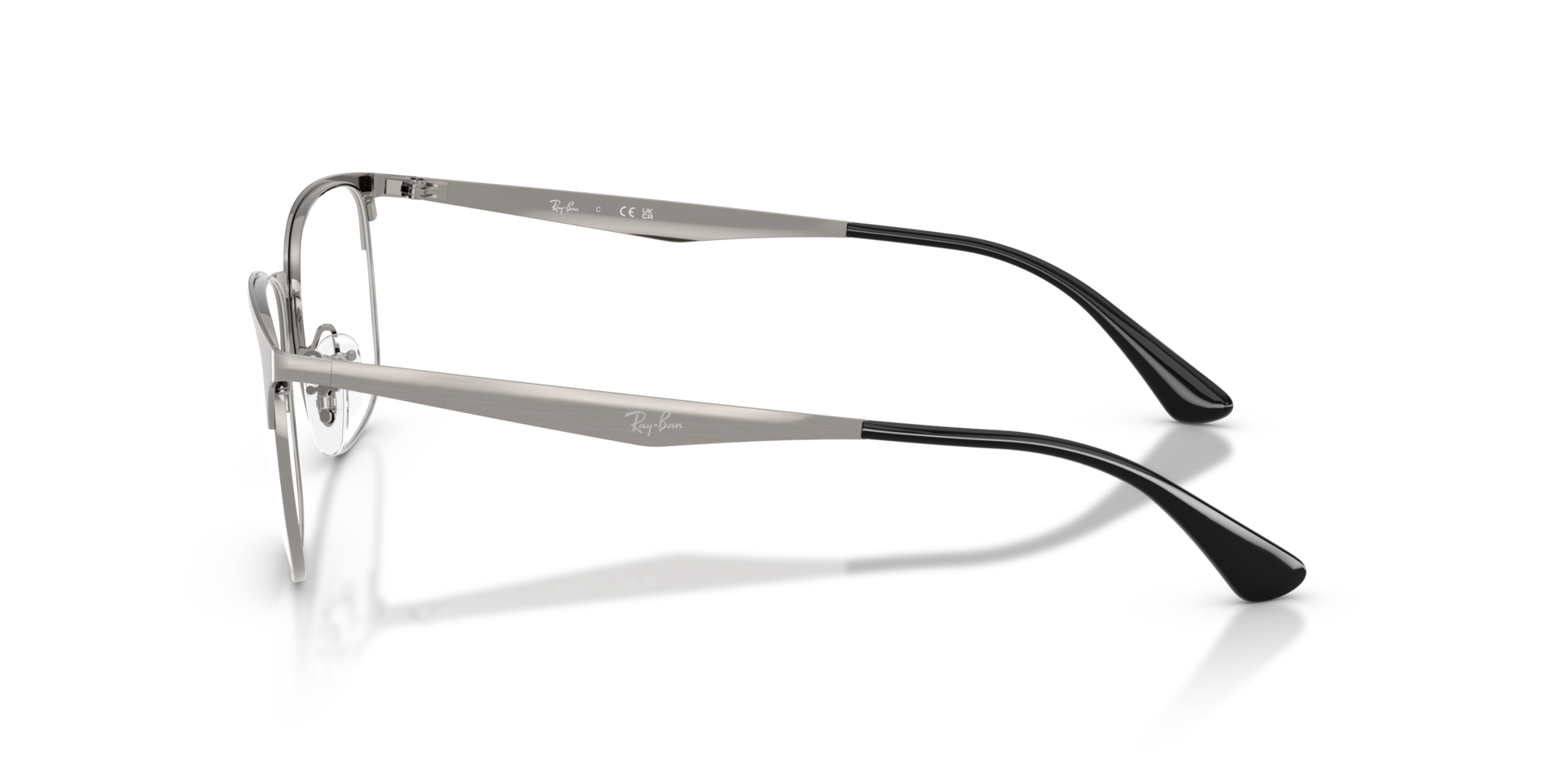 RB6421 Brushed Gunmetal MetalEyeglass Frames for Glasses Direct, Side View