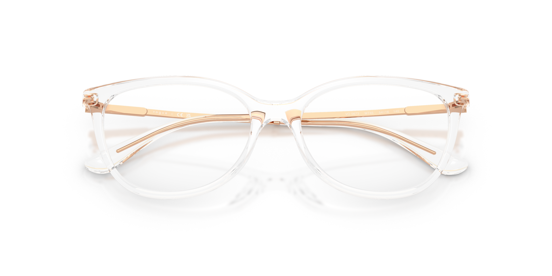 VO5673 Transparent PlasticEyeglass Frames for Glasses Direct, Closed View