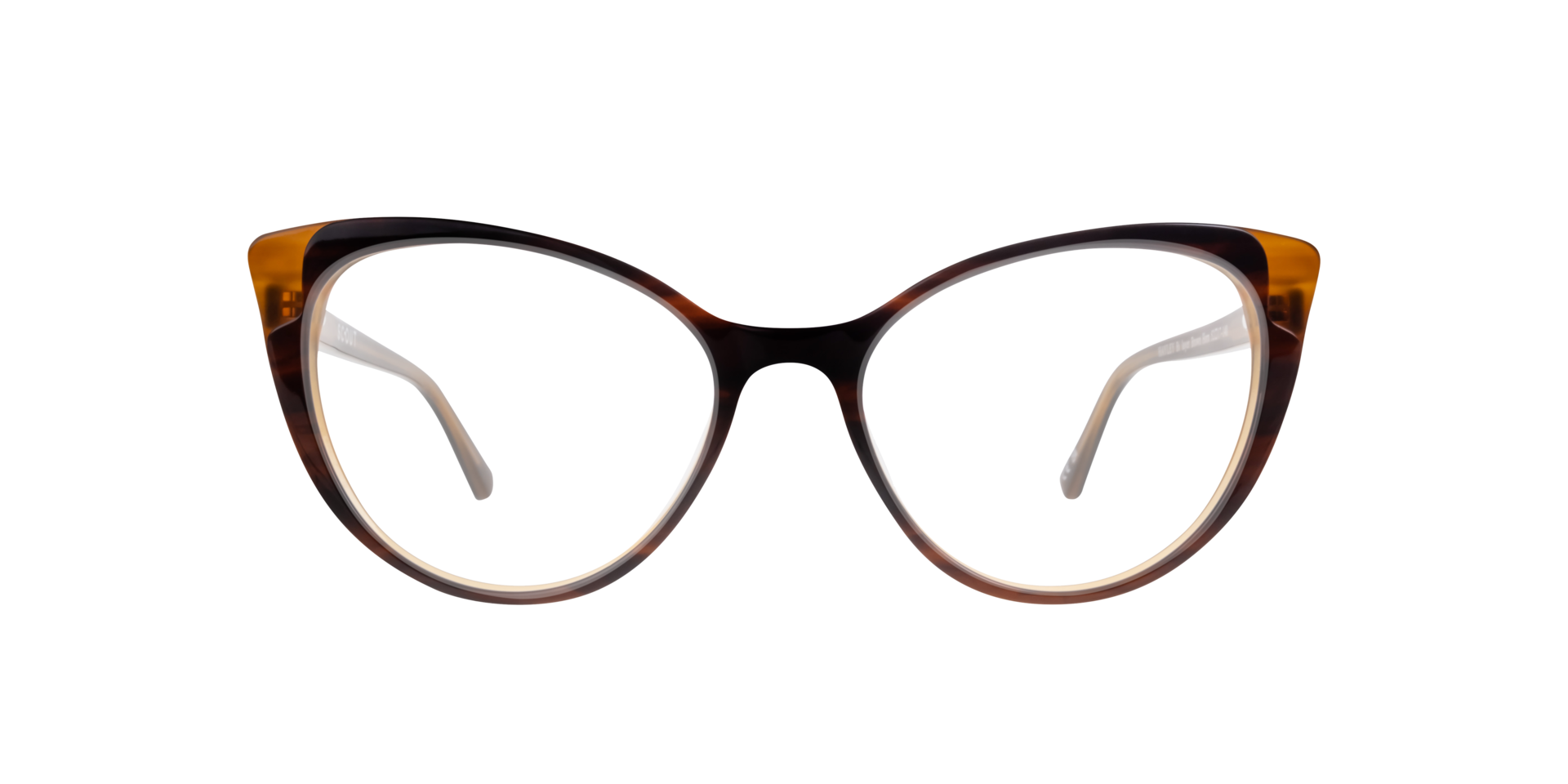 Hayley Bi Layer Brown Horn AcetateEyeglass Frames for Glasses Direct, Front View
