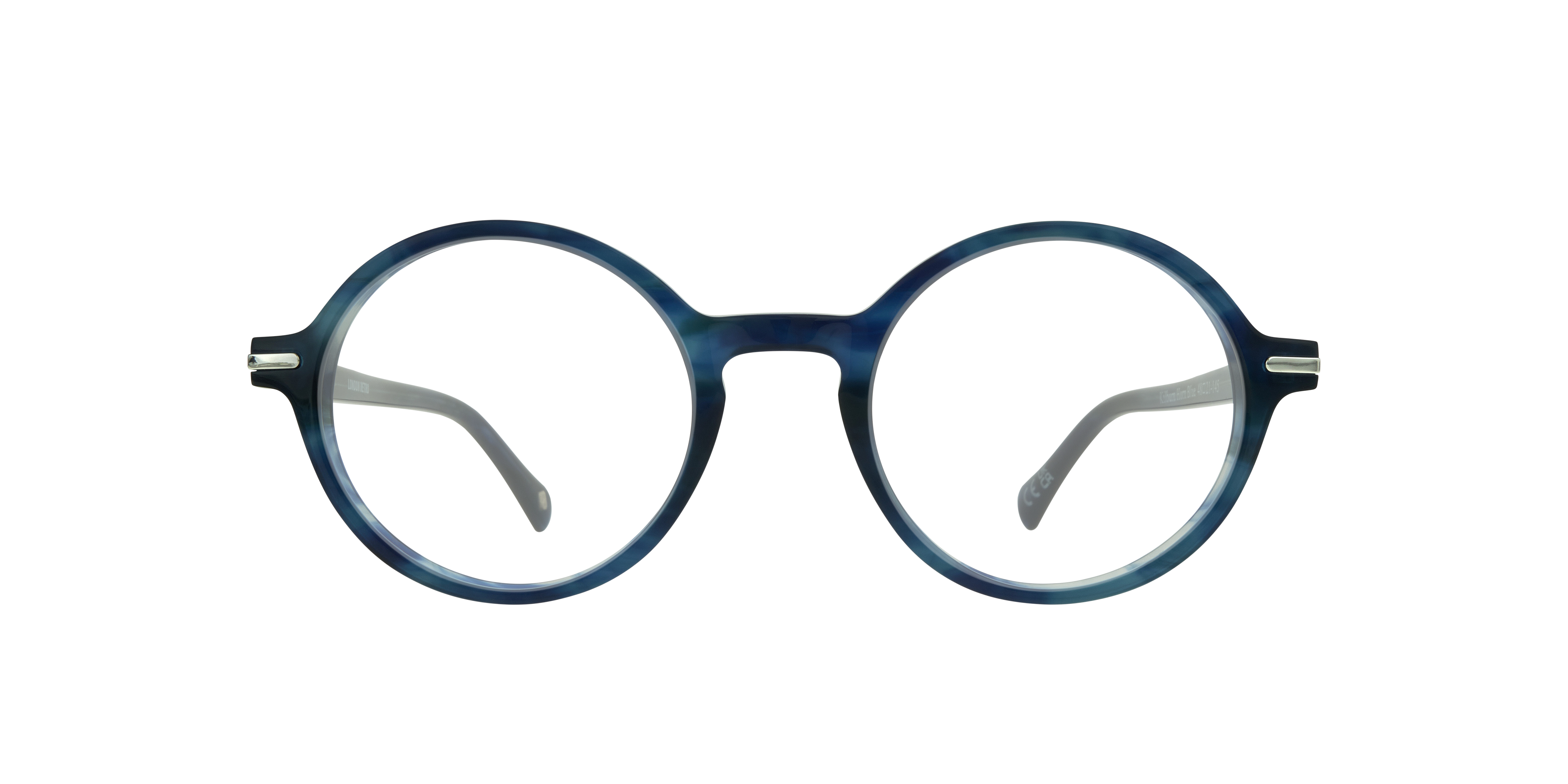 Kilburn Horn Blue AcetateEyeglass Frames for Glasses Direct, Front View