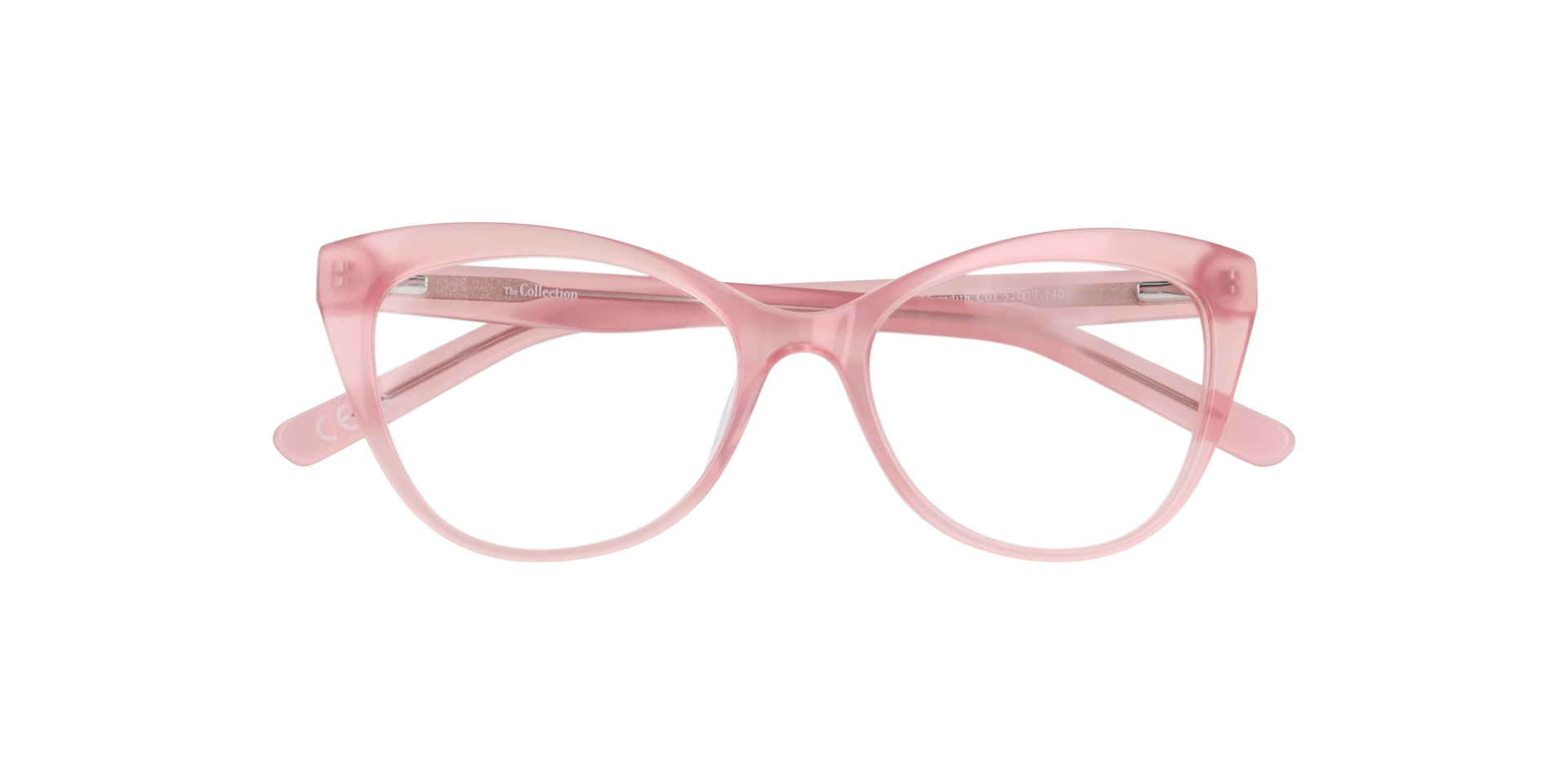 Meredith Pearly Pink AcetateEyeglass Frames for Glasses Direct, Closed View