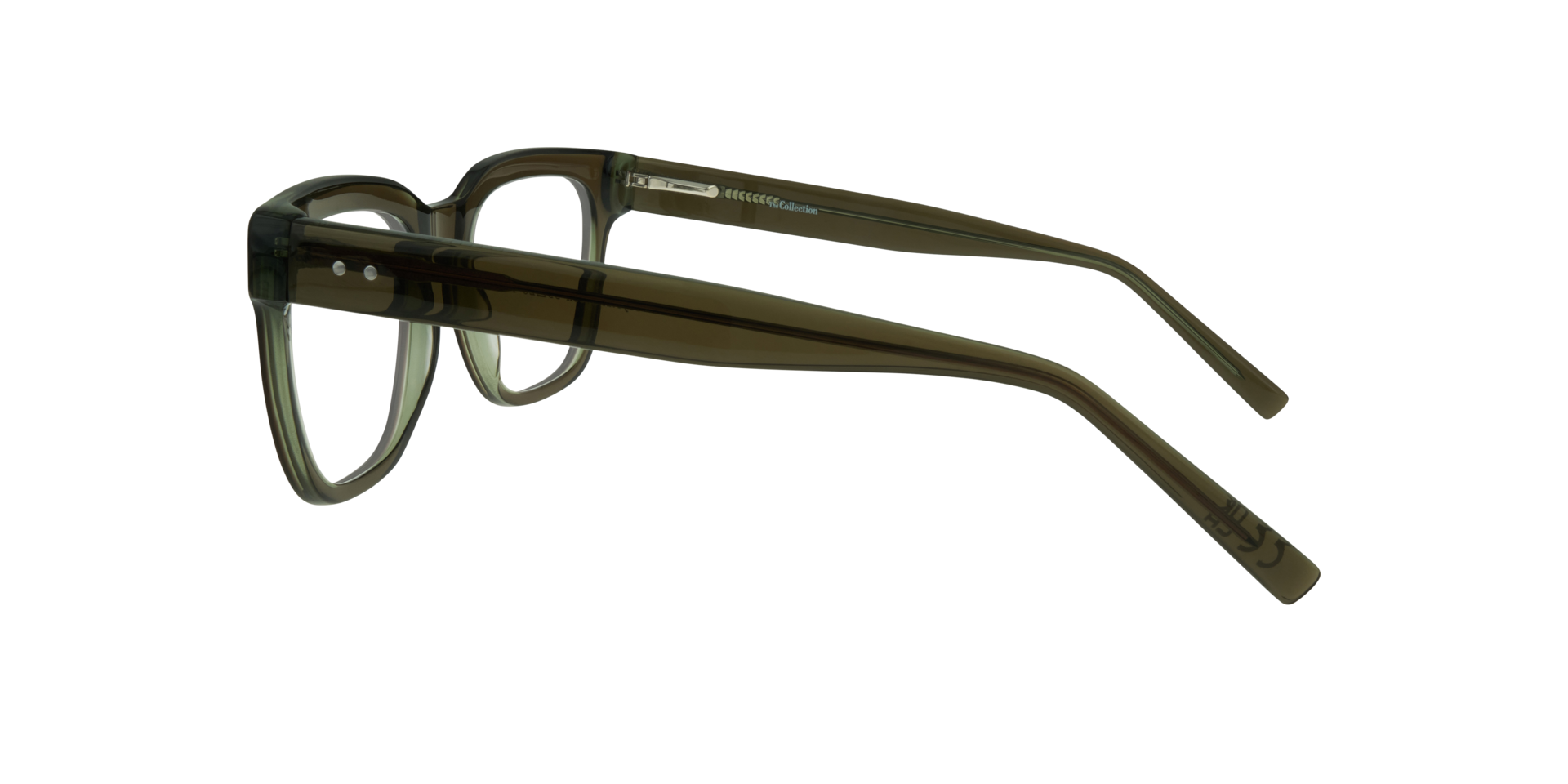 Kami Crystal Green AcetateSunglass Frames for Glasses Direct, Side View