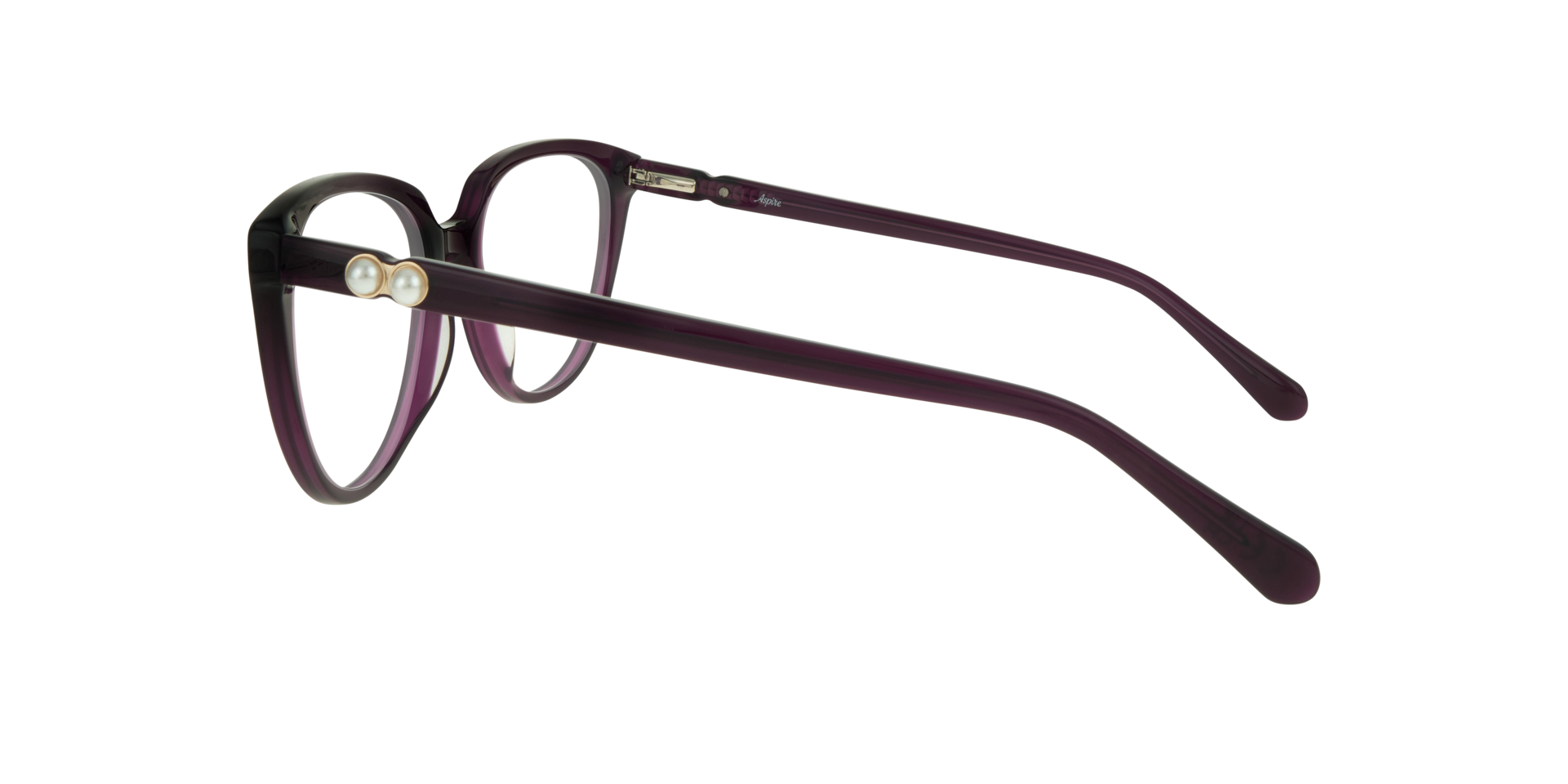 Kyro Dark Purple AcetateEyeglass Frames for Glasses Direct, Side View