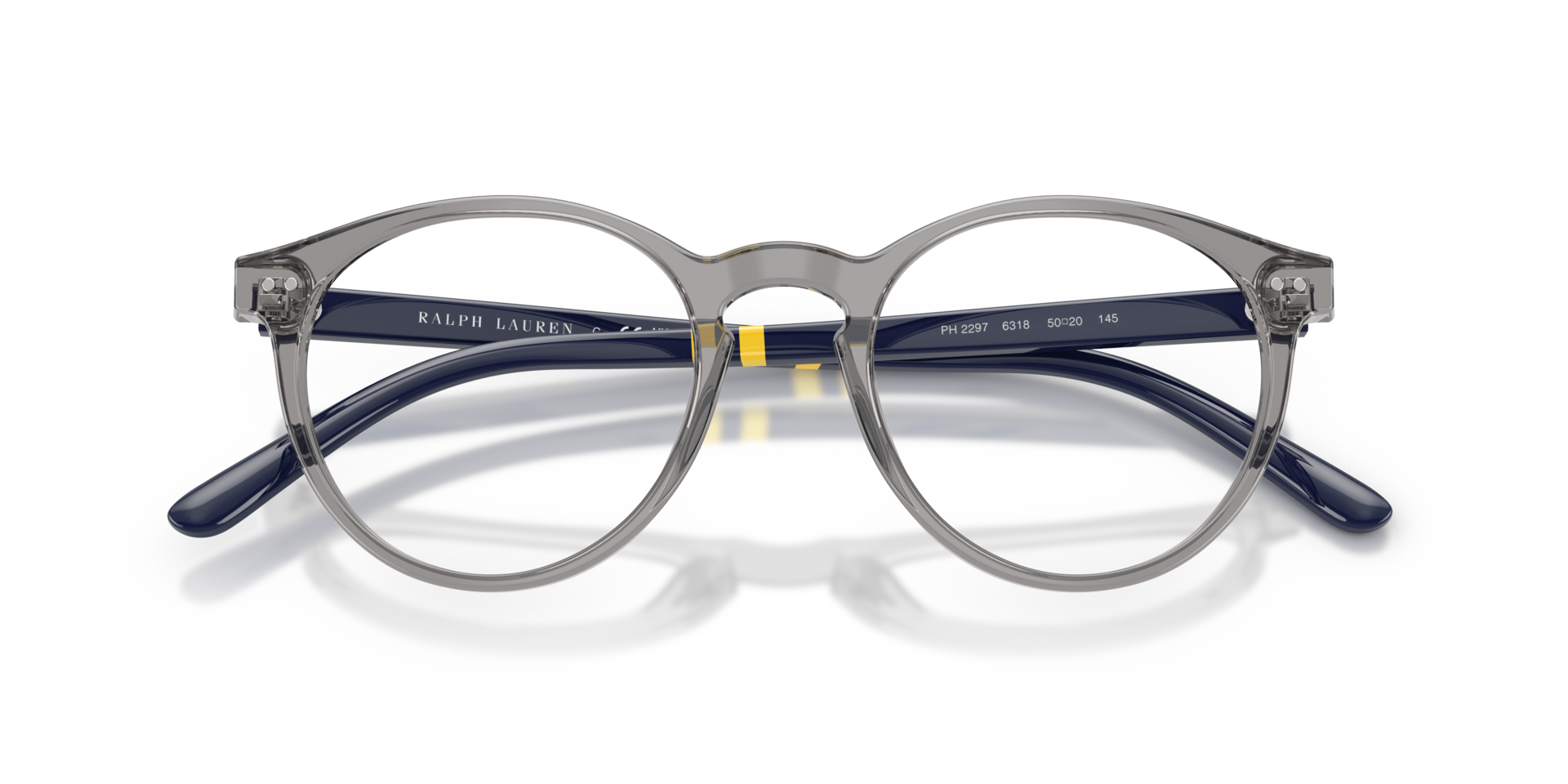 PH2297 Shiny Transparent Grey AcetateEyeglass Frames for Glasses Direct, Closed View