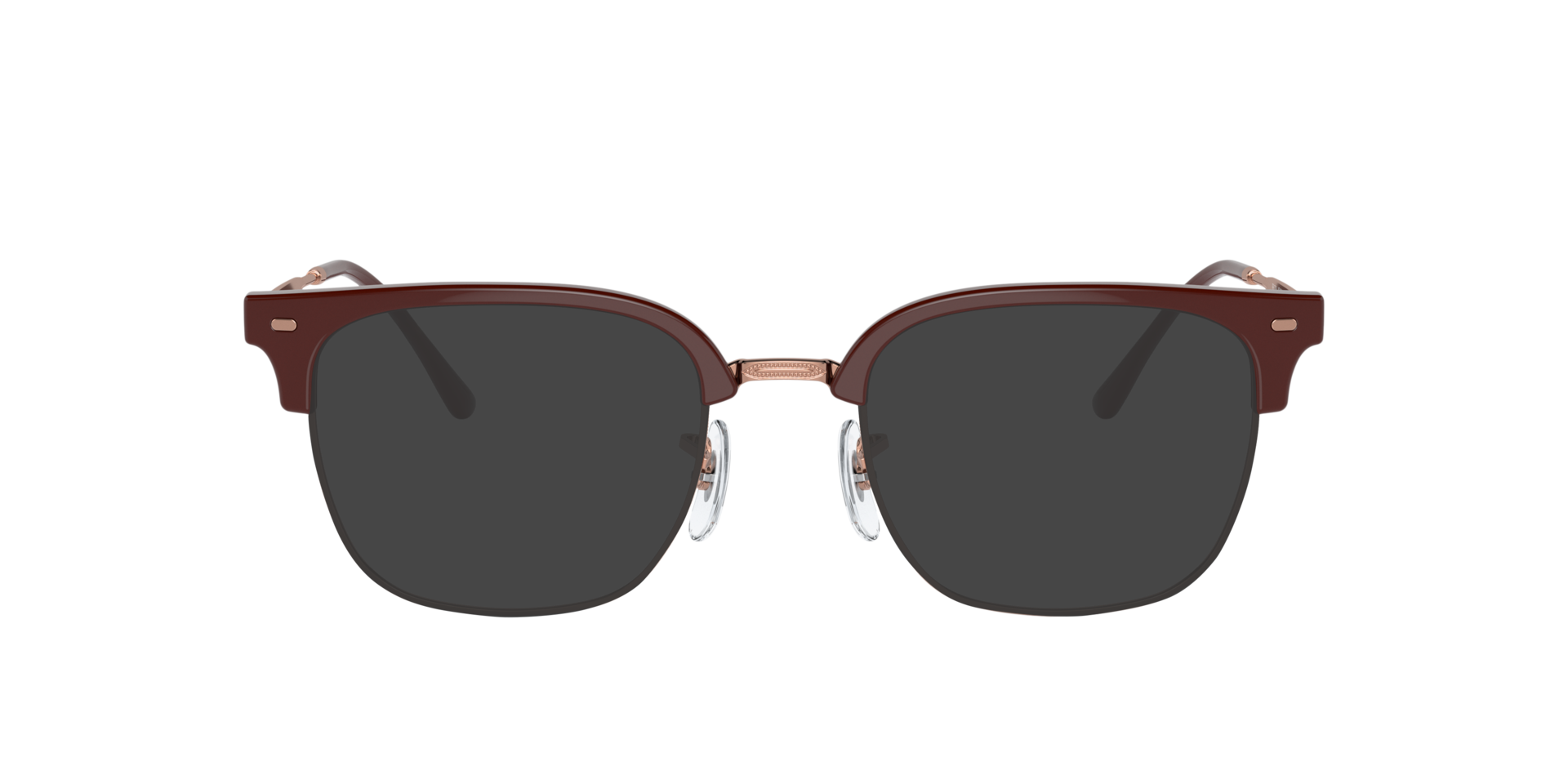 New Clubmaster Optics Bordeaux On Rose Gold PlasticEyeglass Frames for Glasses Direct, with Tinted Lenses