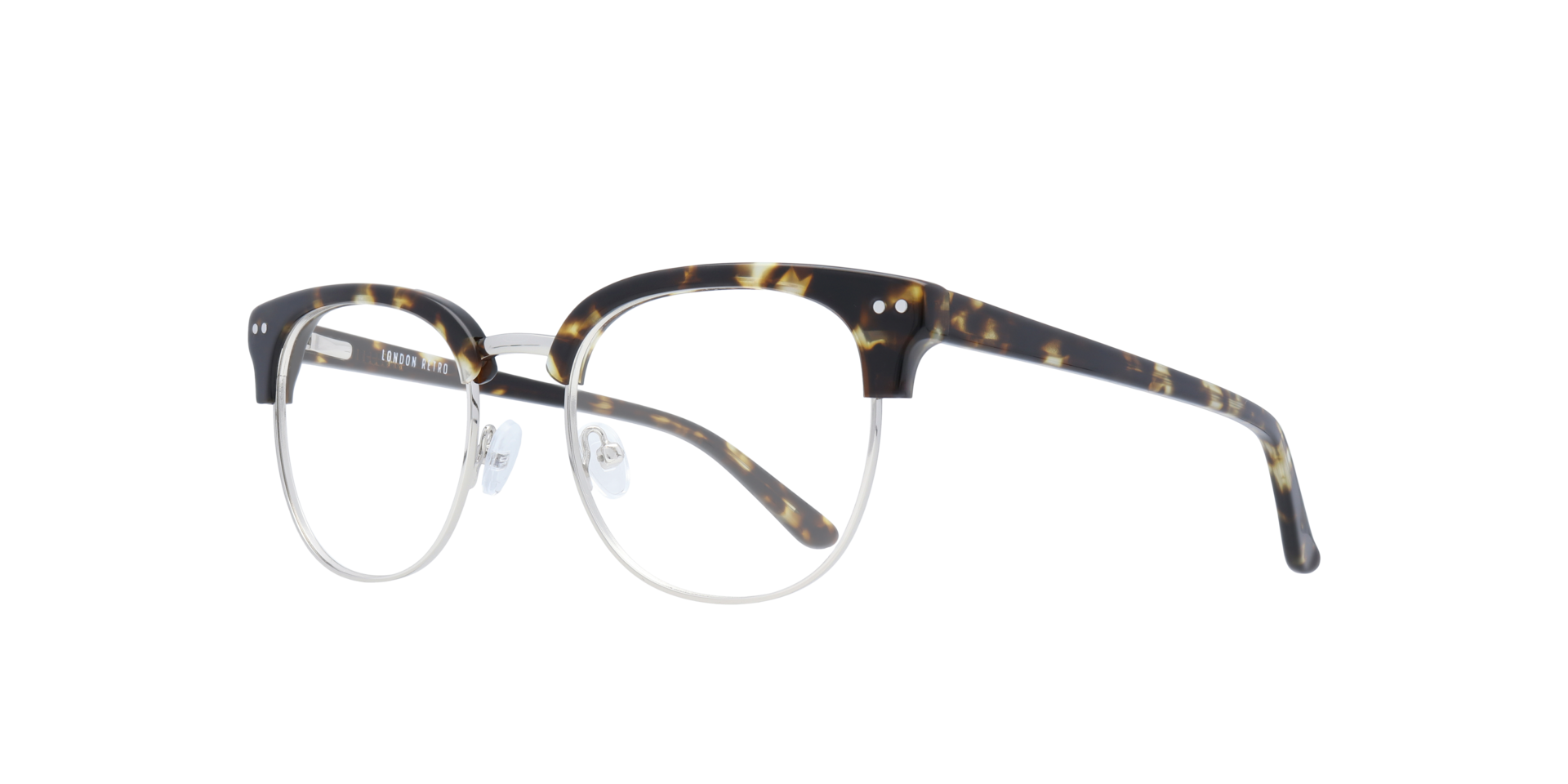 Reese Tortoise & Grey MetalSunglass Frames for Glasses Direct, Angle View