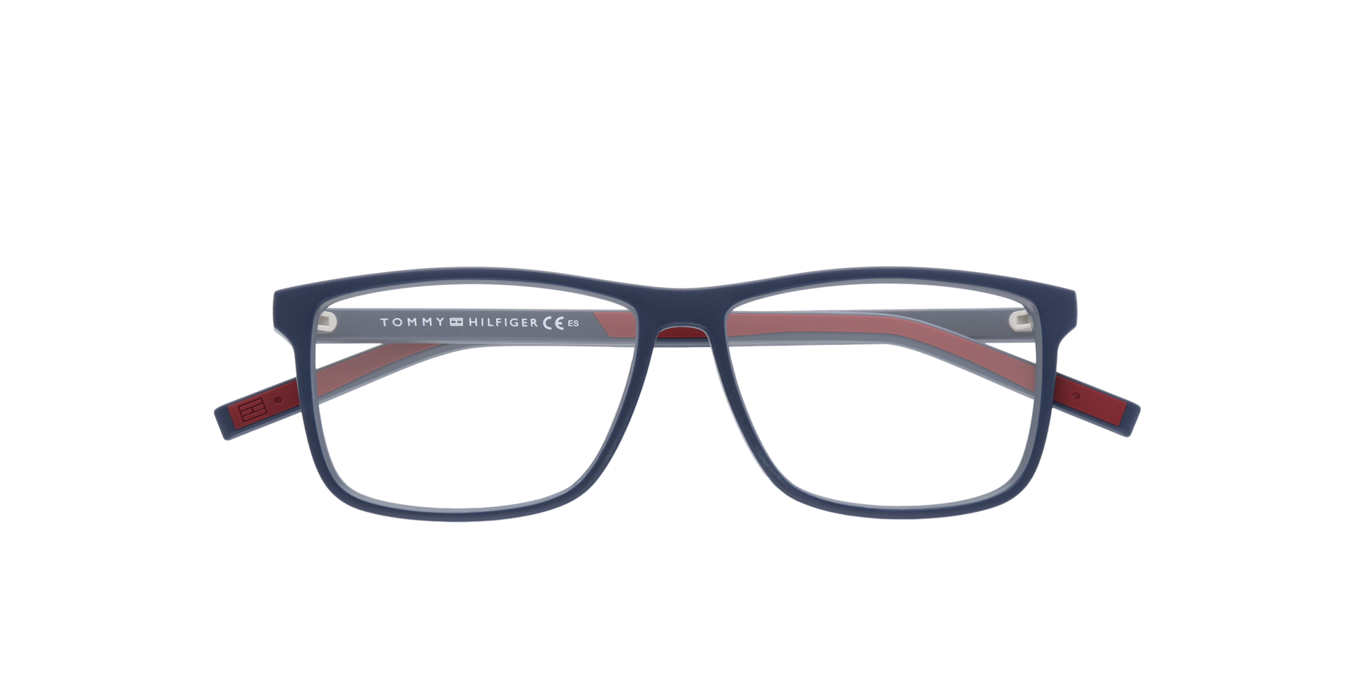 TH 1696 Blue Red PlasticEyeglass Frames for Glasses Direct, Closed View