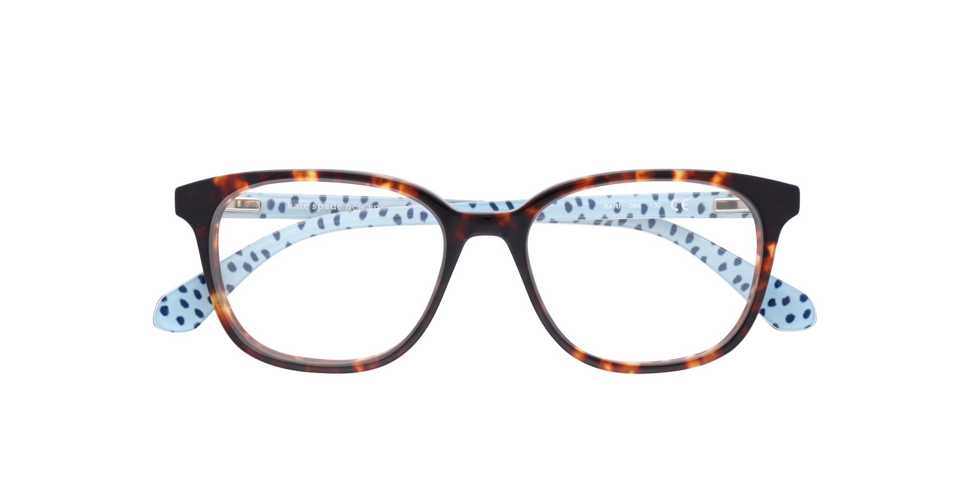 Bari K3 Tortoise Blue AcetateEyeglass Frames for Glasses Direct, Closed View