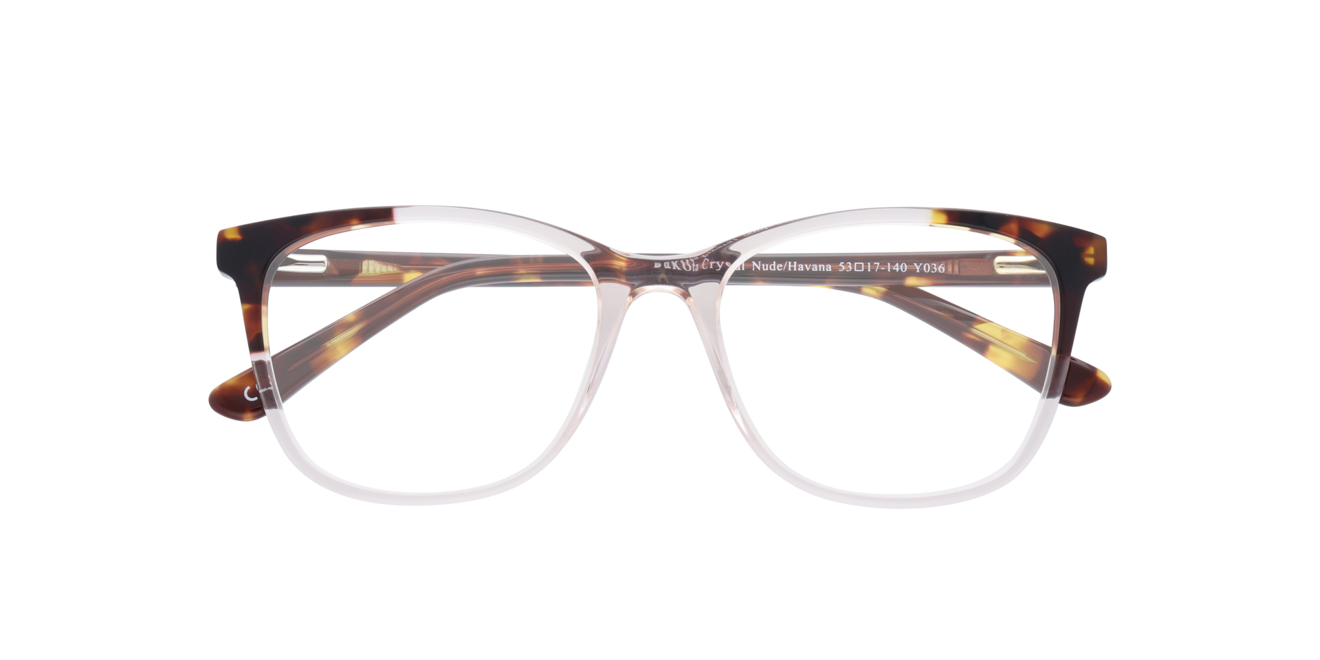 Dakota Crystal Nude & Havana AcetateEyeglass Frames for Glasses Direct, Closed View