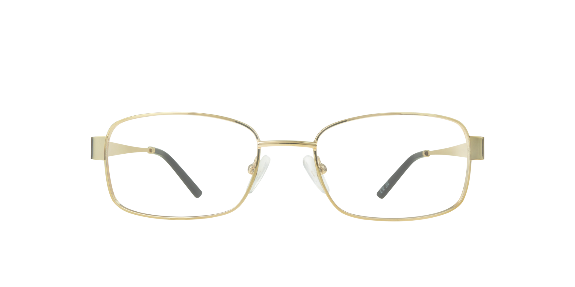 Karl Shiny Gold MetalEyeglass Frames for Glasses Direct, Front View