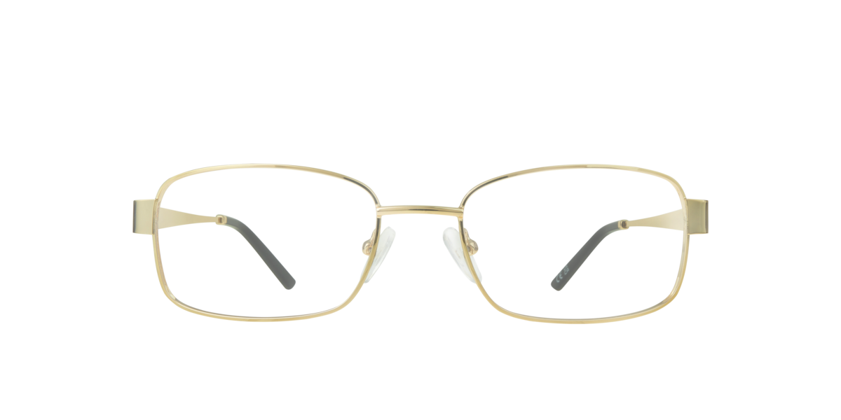 Shiny Gold rectangle Metal eyeglasses Online - Full Rim - Karl