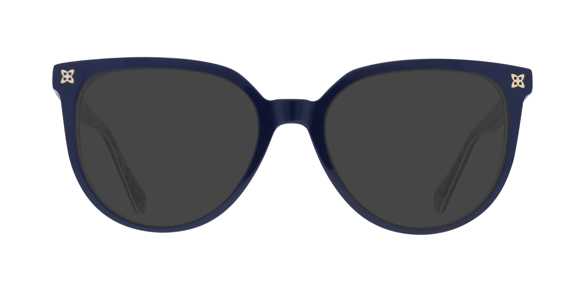 Gloria Navy Blue  &  Purple Pattern AcetateEyeglass Frames for Glasses Direct, with Tinted Lenses