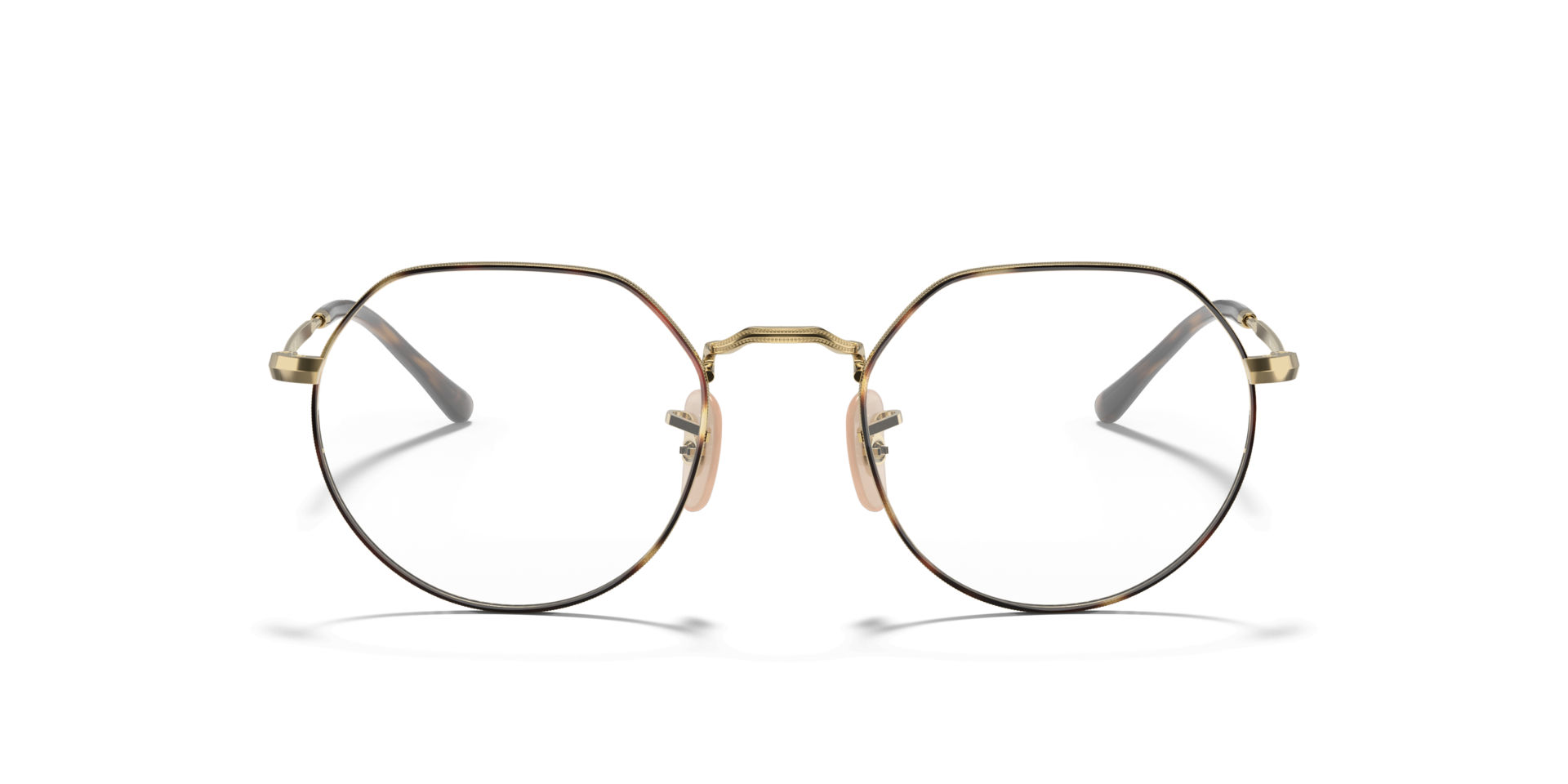 RB6465 Havana On Gold MetalEyeglass Frames for Glasses Direct, Front View