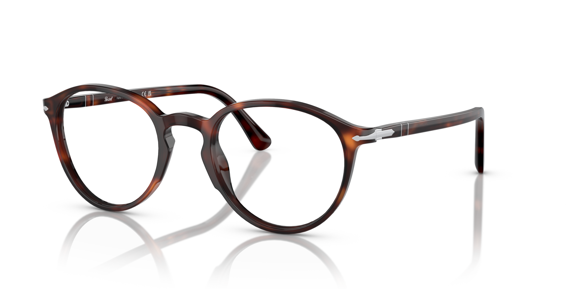 PO3218V Havana AcetateEyeglass Frames for Glasses Direct, Angle View