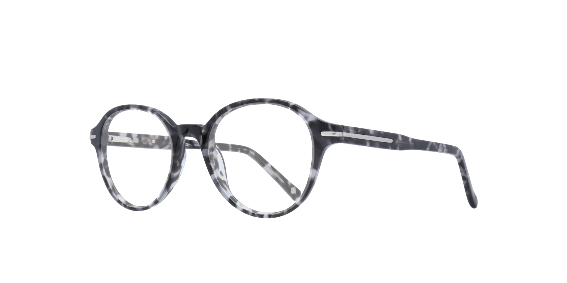 Canary Shiny Grey Havana AcetateEyeglass Frames for Glasses Direct, Angle View