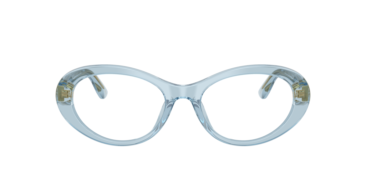 Transparent Light Blue oval Acetate eyeglasses Online - Full Rim - DG3450
