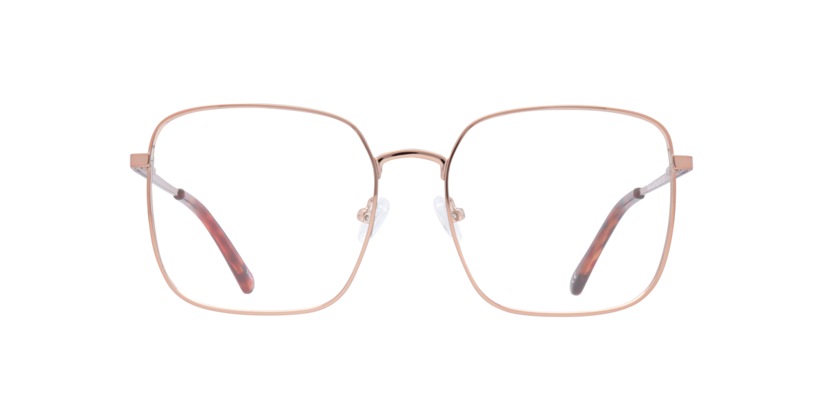 Gold Pink square Metal eyeglasses Online - Full Rim - Dalia