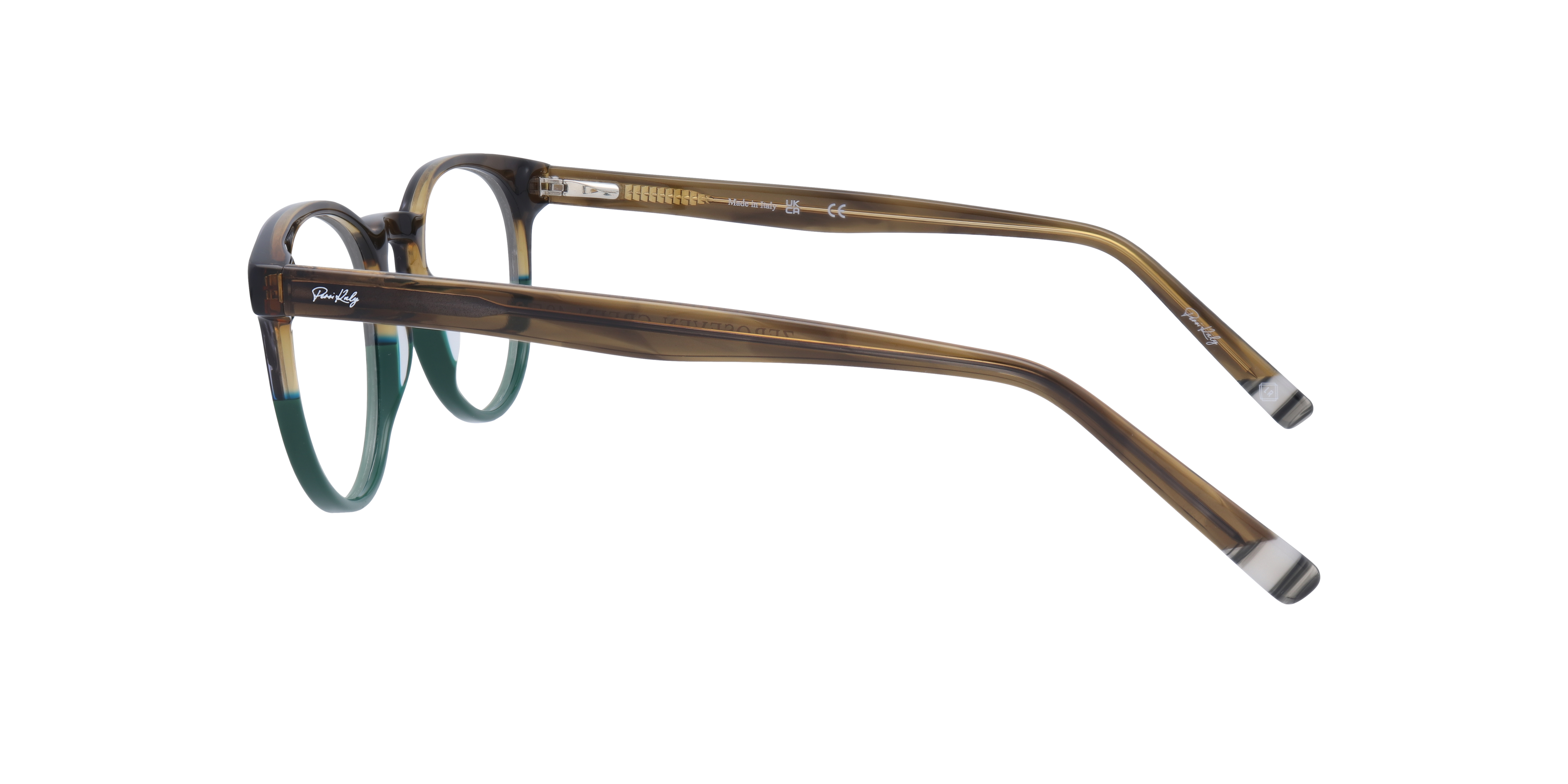 ZEROSEVEN Green AcetateEyeglass Frames for Glasses Direct, Side View