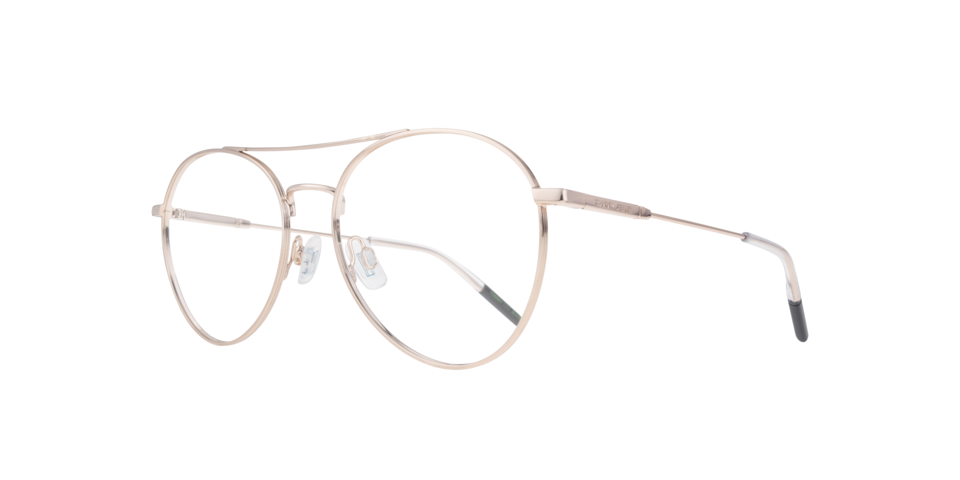 TJ 0088 Gold Shiny MetalEyeglass Frames for Glasses Direct, Angle View